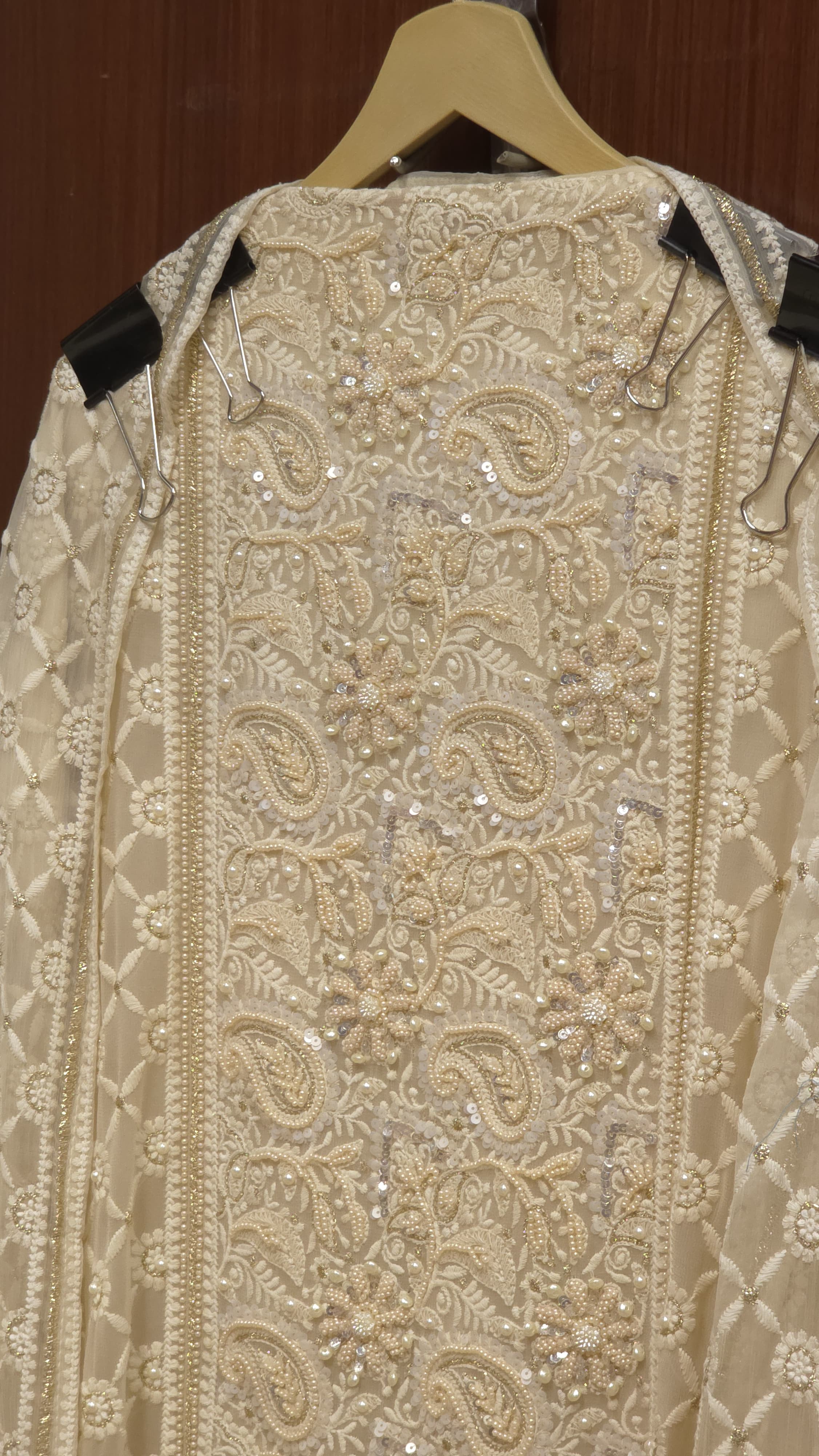Georgette Lucknowi Pearl Suit 4.O
