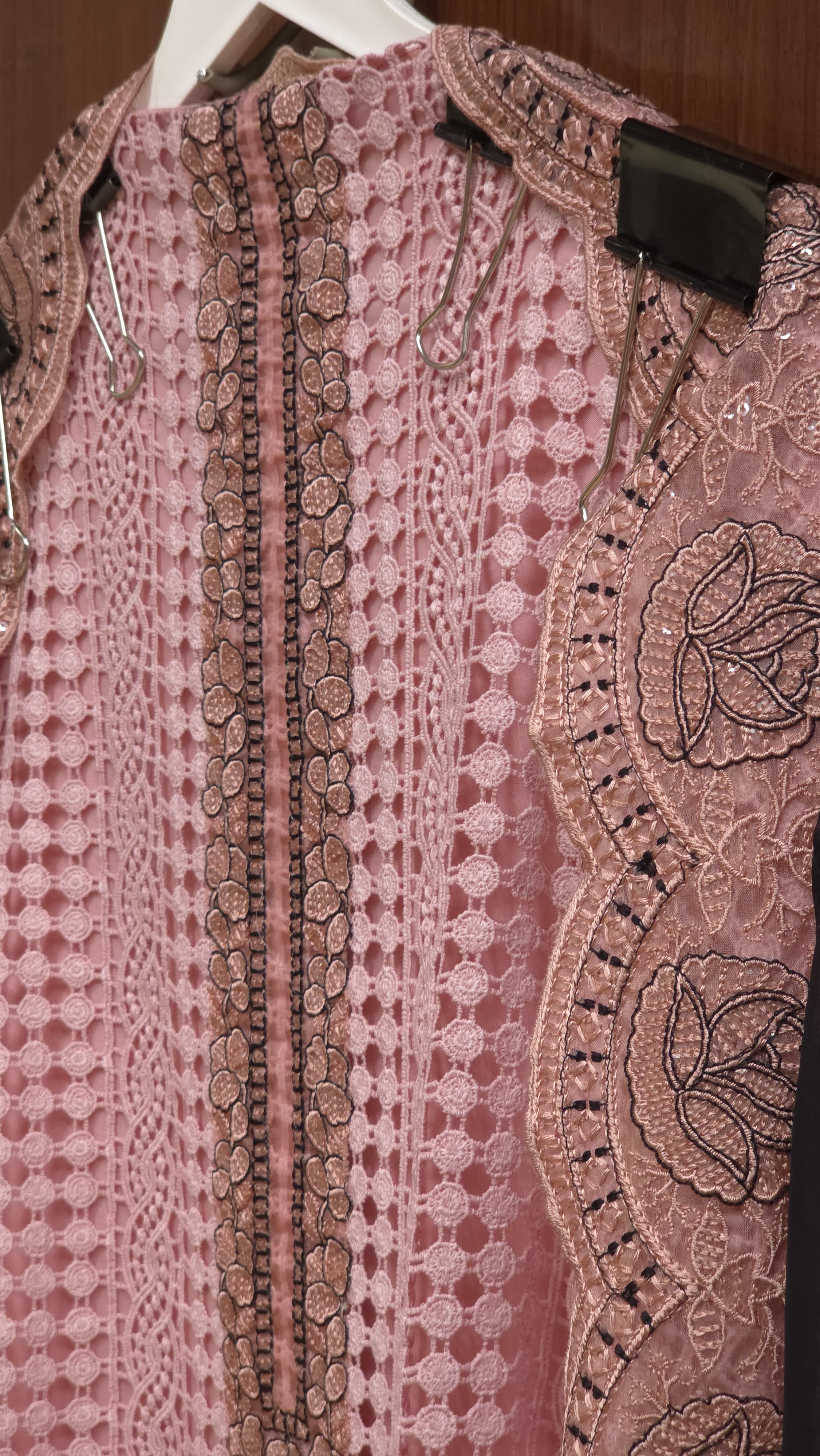 Pakistani Crochet Suit 5.O -Pure Organza
