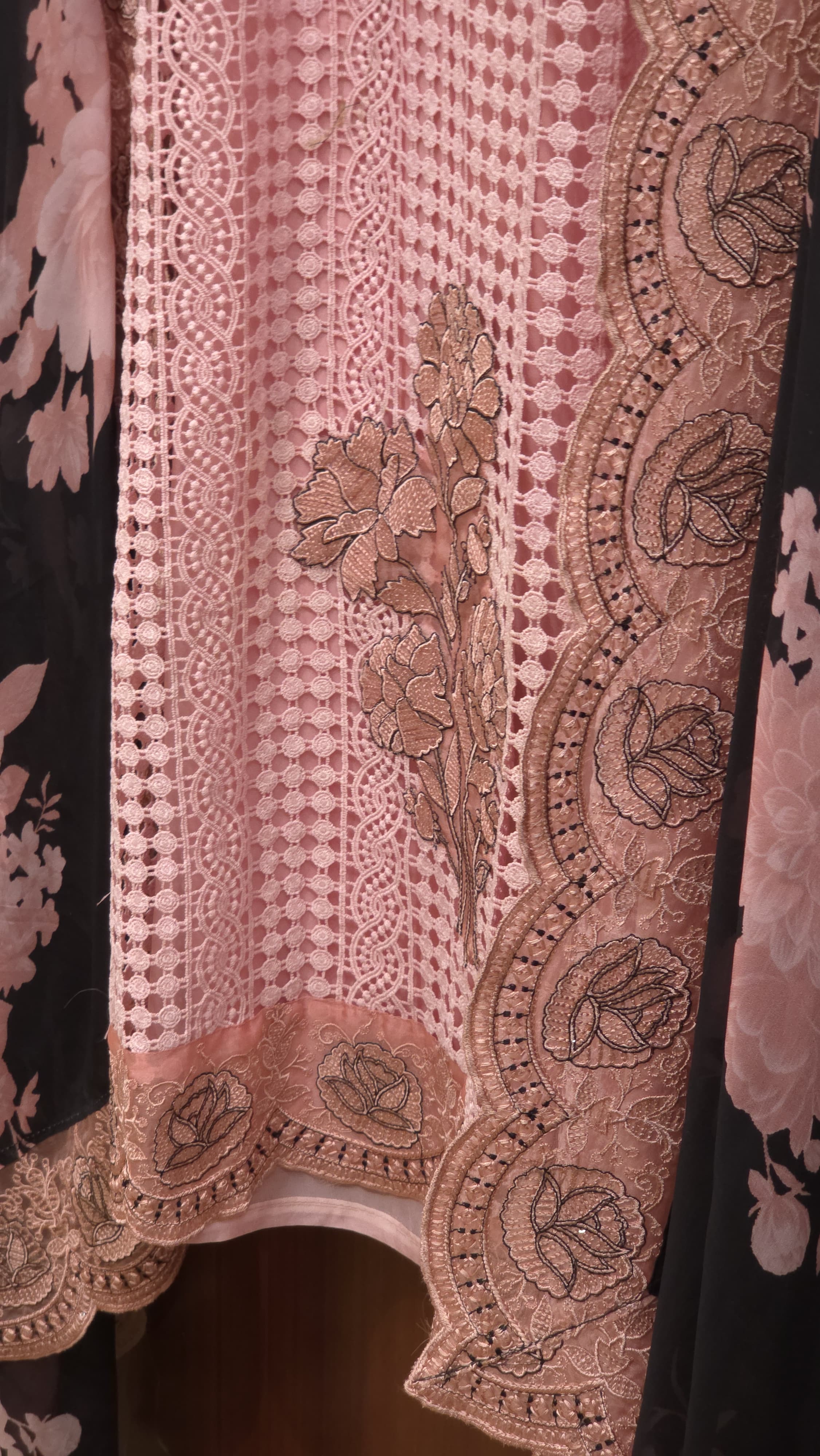 Pakistani Crochet Suit 5.O -Pure Organza