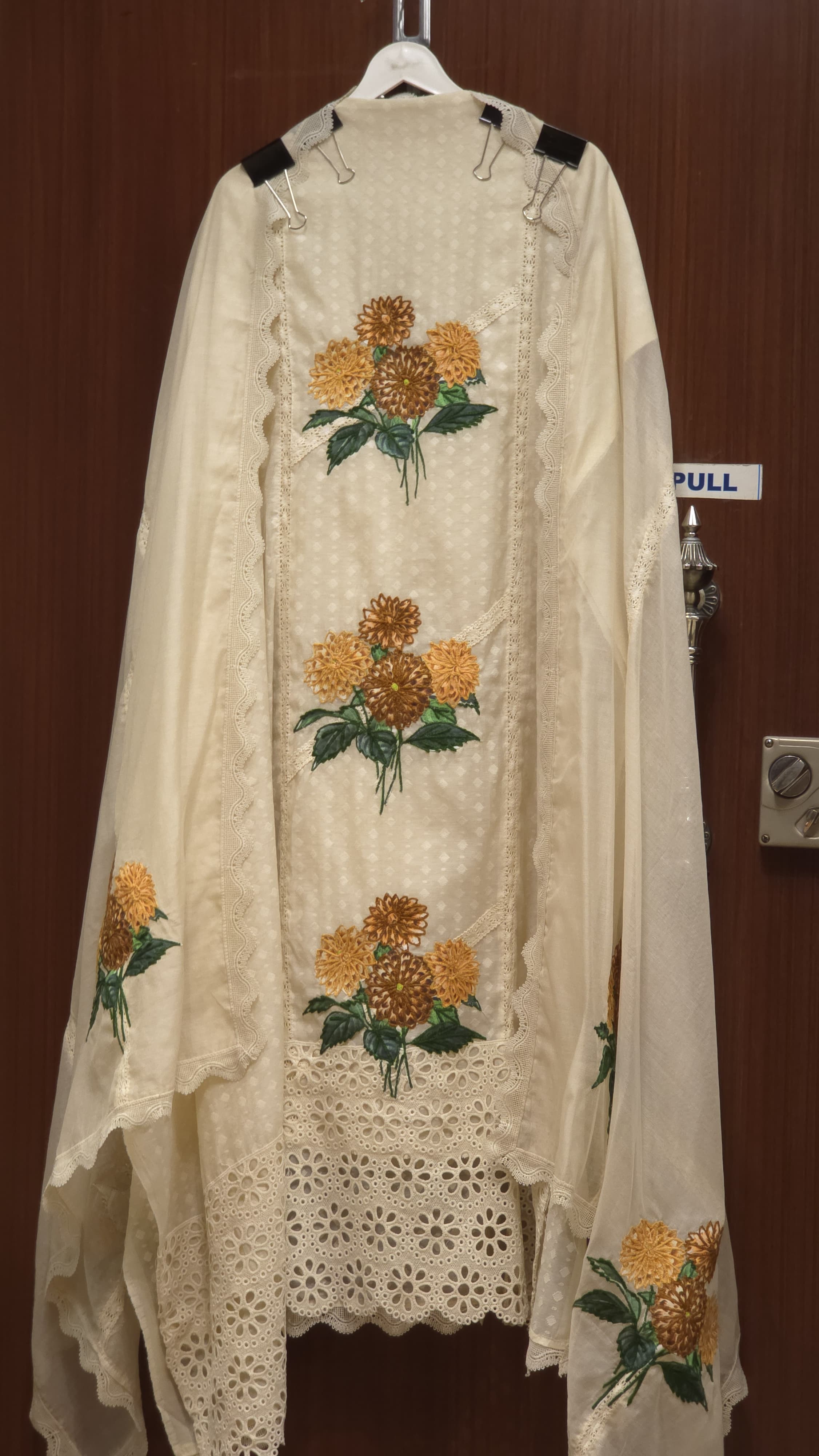 Pakistani Crochet Suit 6.O -Pure Jamdani