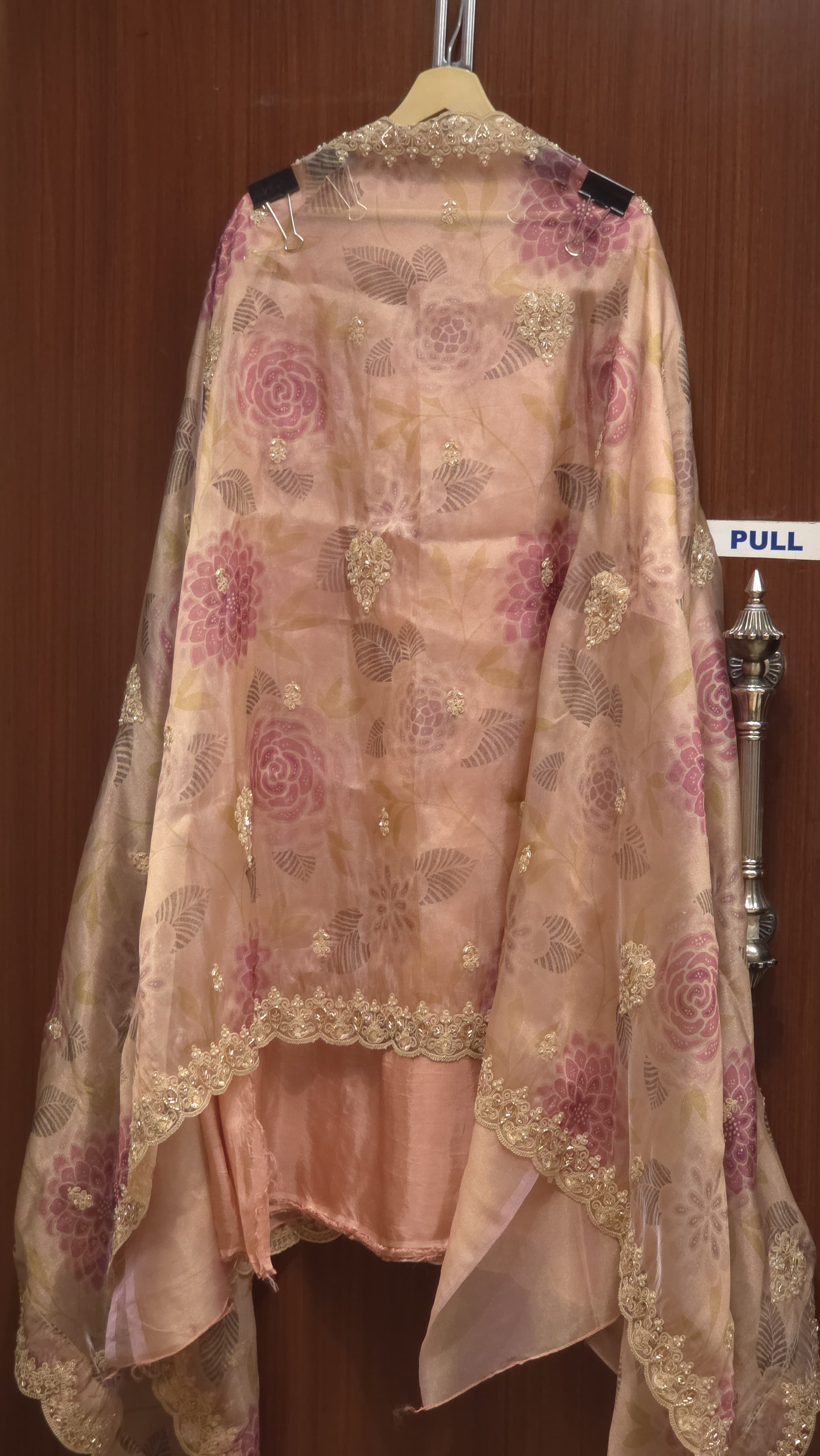 Italian Glass Tissue Suit - Printed Dupatta