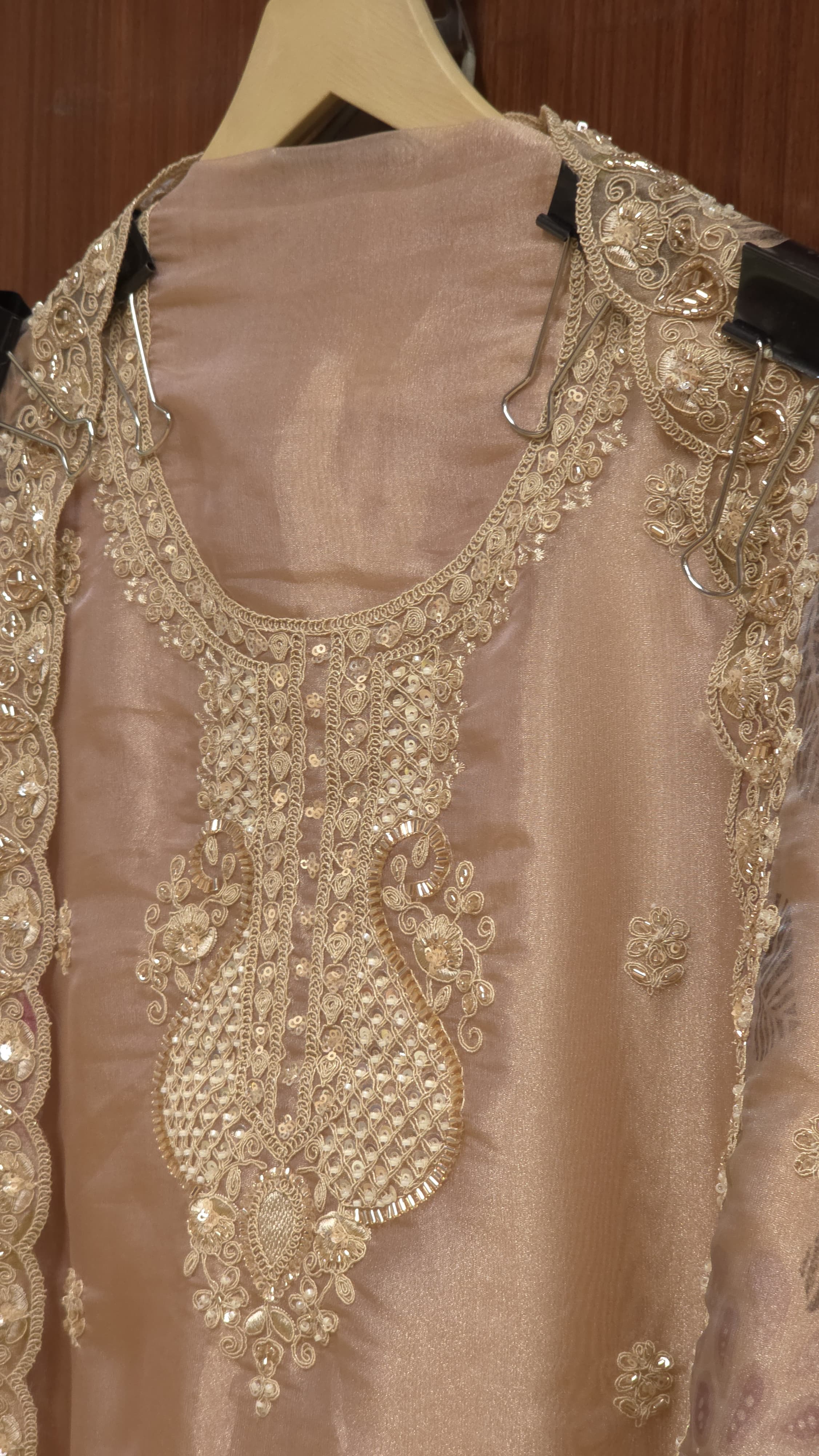Italian Glass Tissue Suit - Printed Dupatta