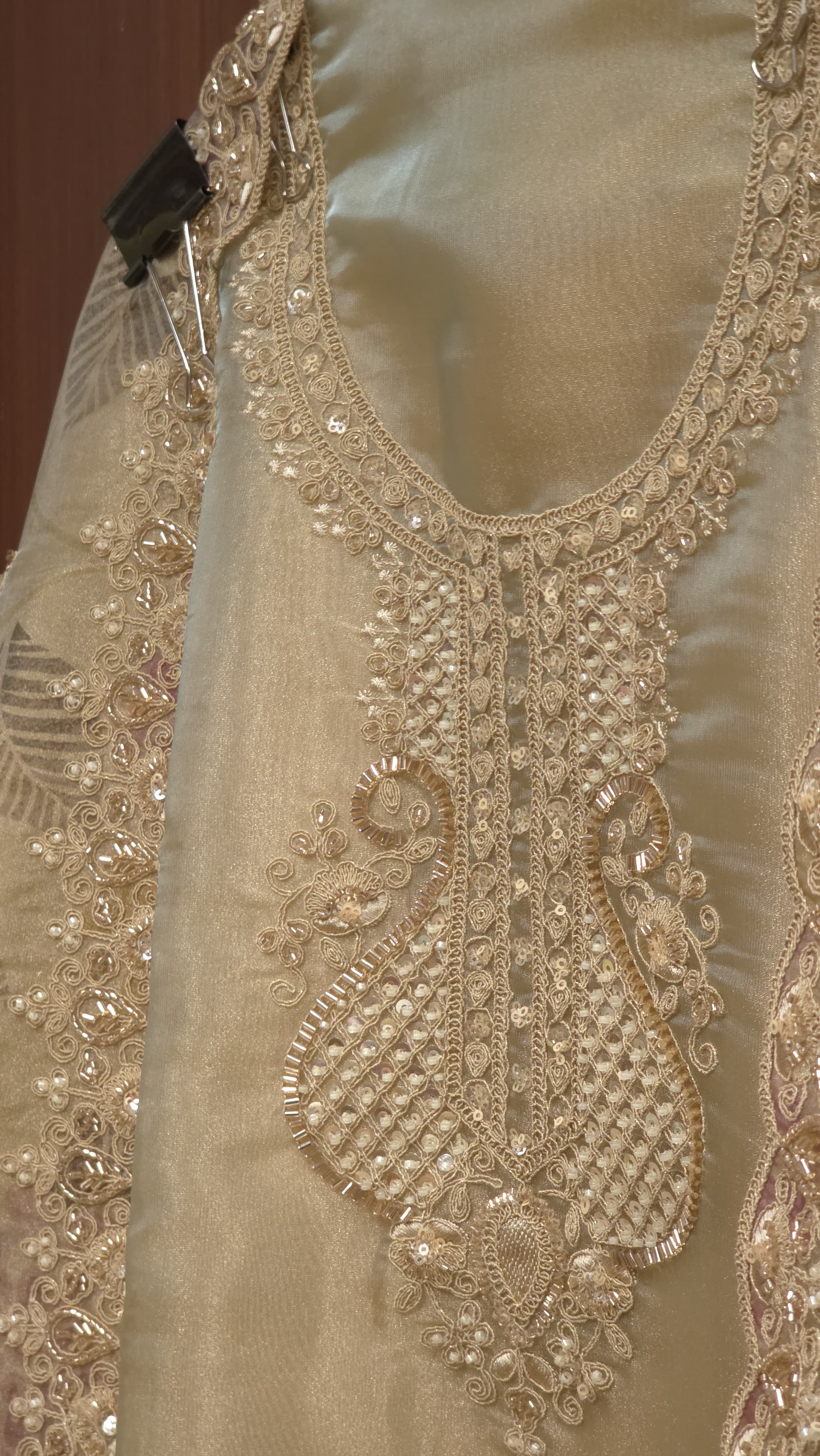 Italian Glass Tissue Suit - Printed Dupatta
