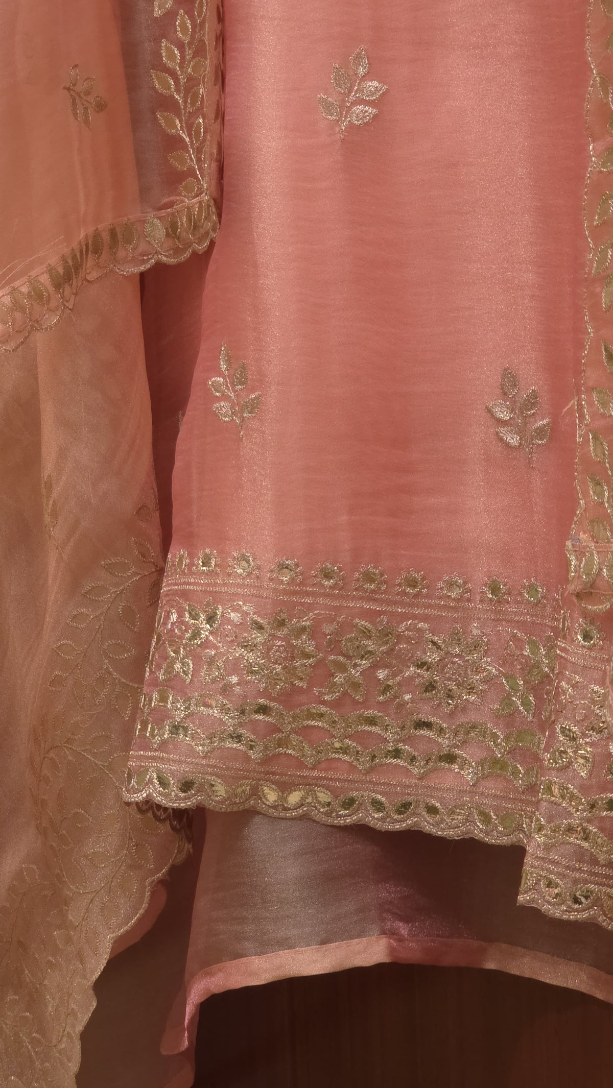 Glass Tissue Suit- Foil Look Embroidery