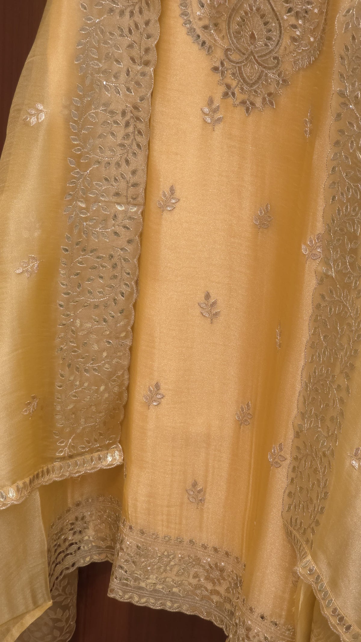 Glass Tissue Suit- Foil Look Embroidery
