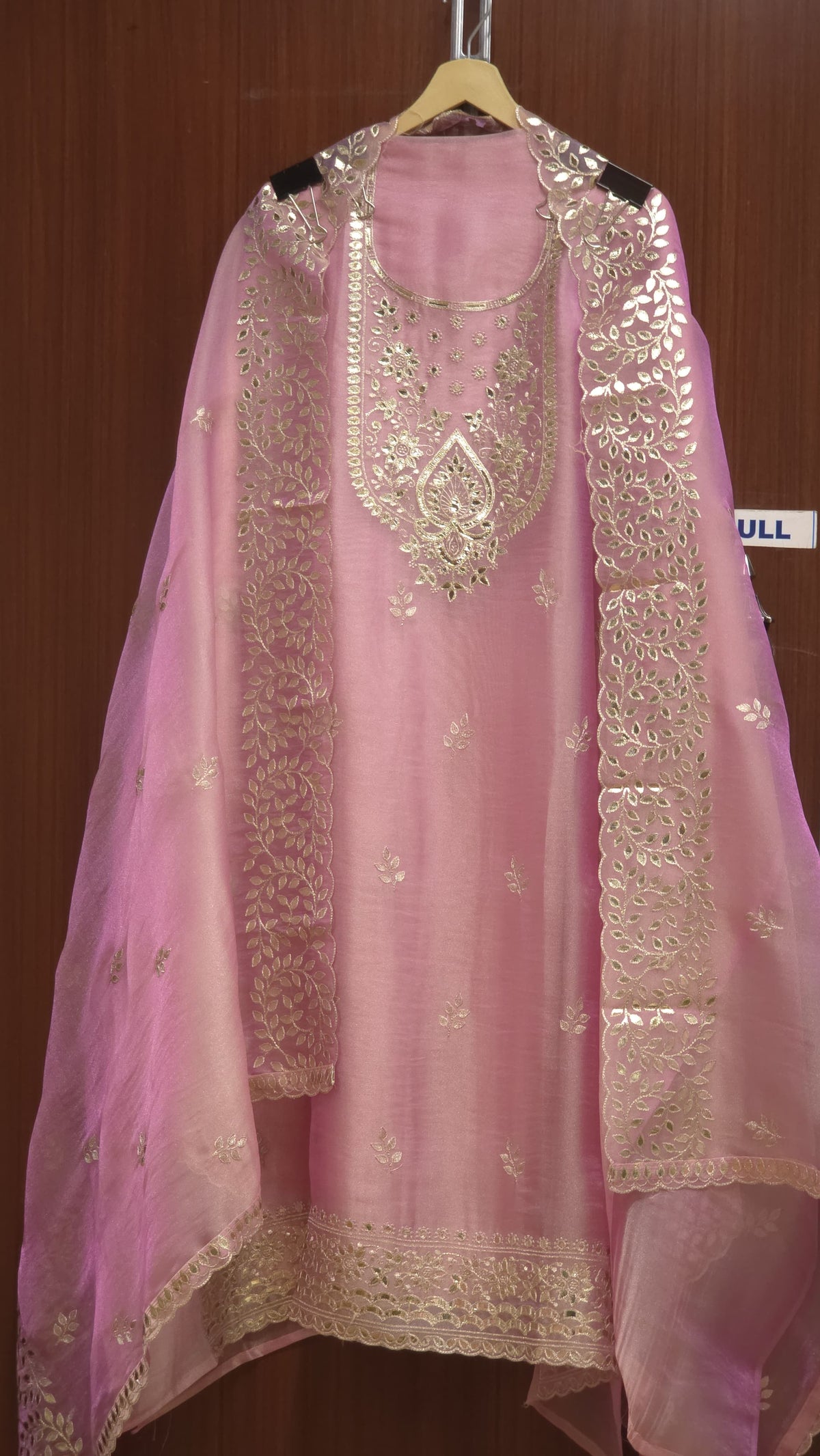 Glass Tissue Suit- Foil Look Embroidery