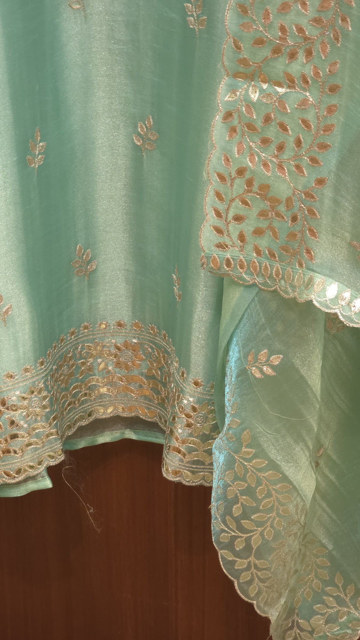 Glass Tissue Suit- Foil Look Embroidery