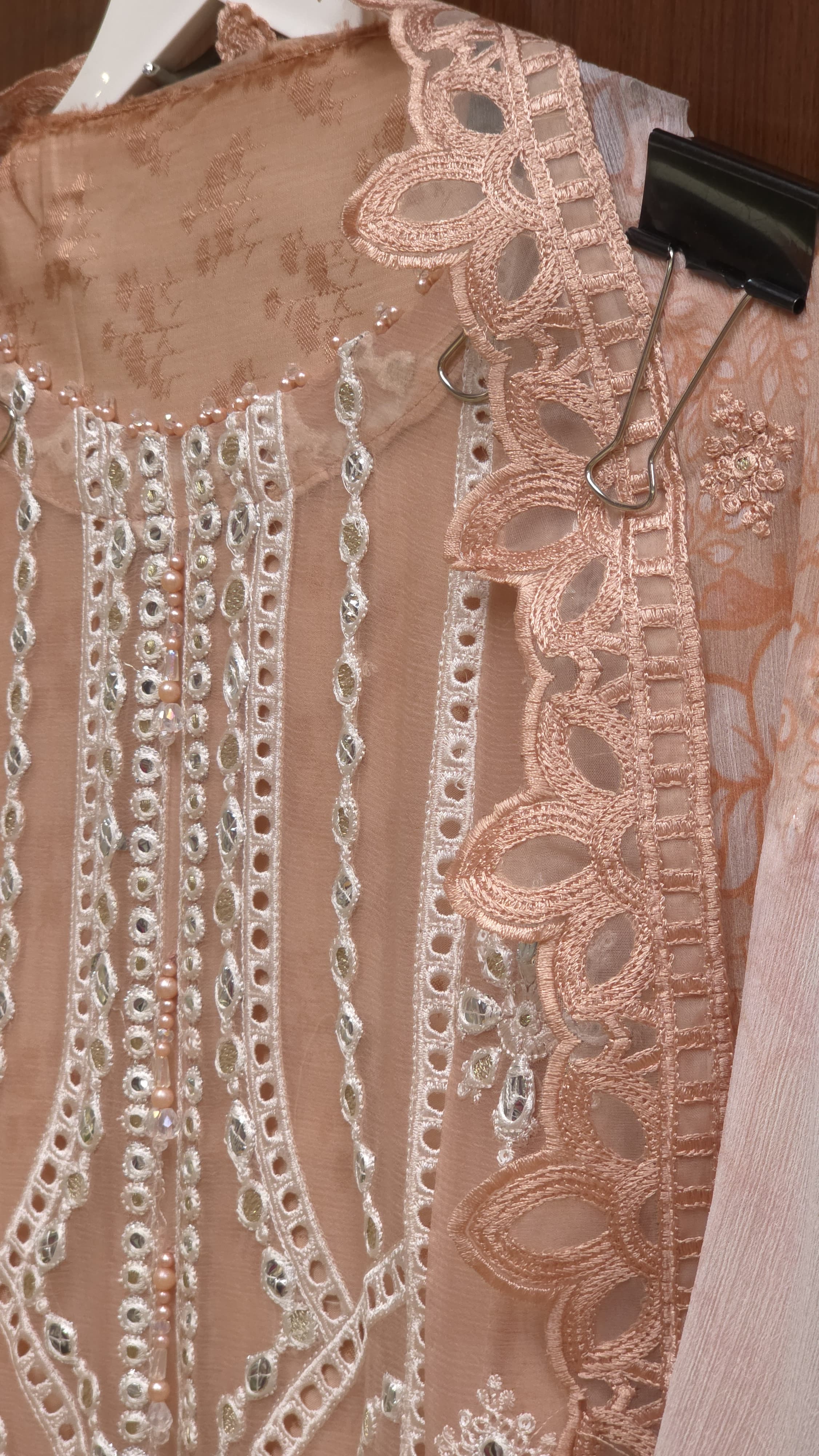 Pakistani Pure Chiffon Suit 4.O-Cutwork,Patchwork