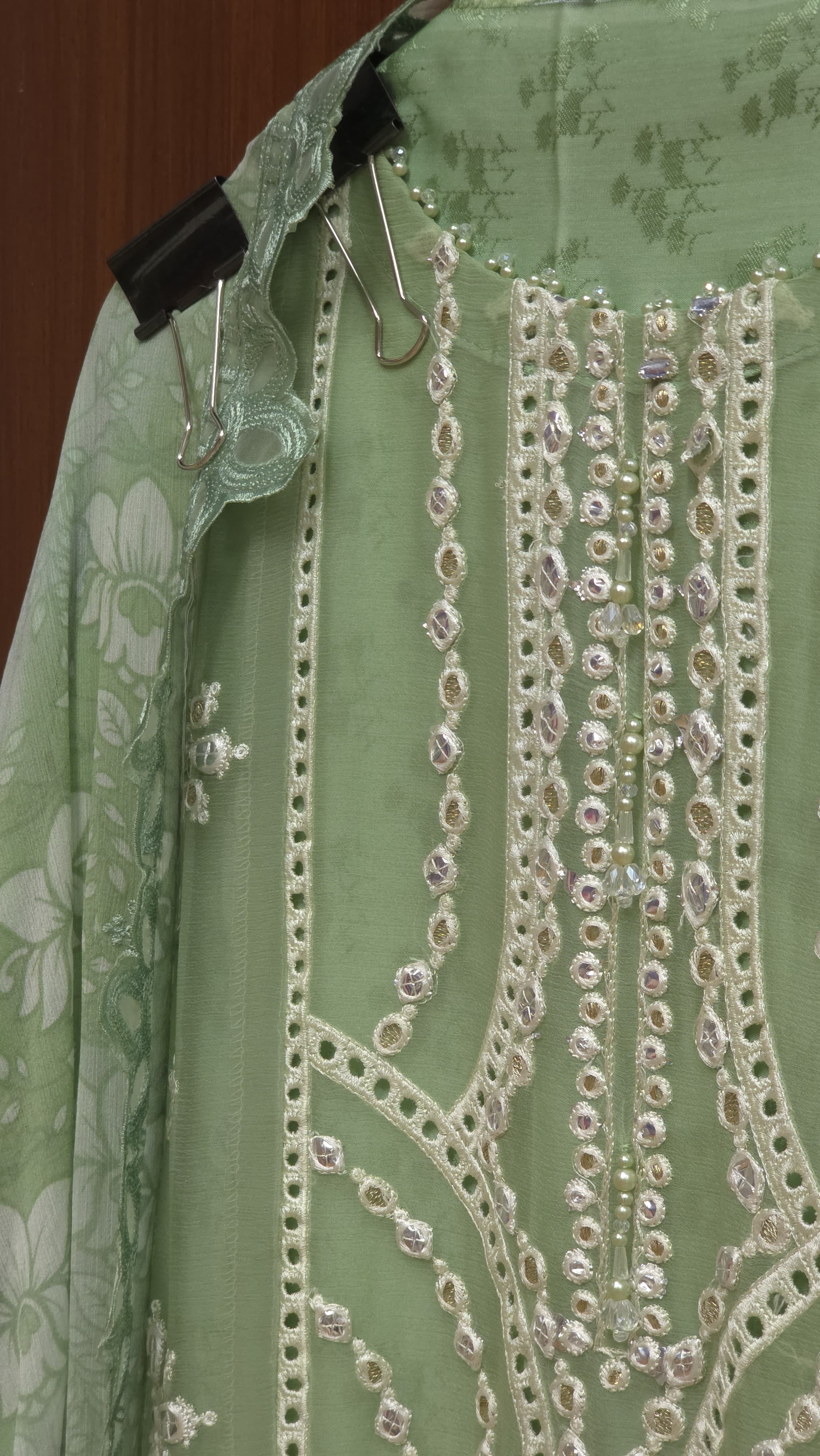 Pakistani Pure Chiffon Suit 4.O-Cutwork,Patchwork