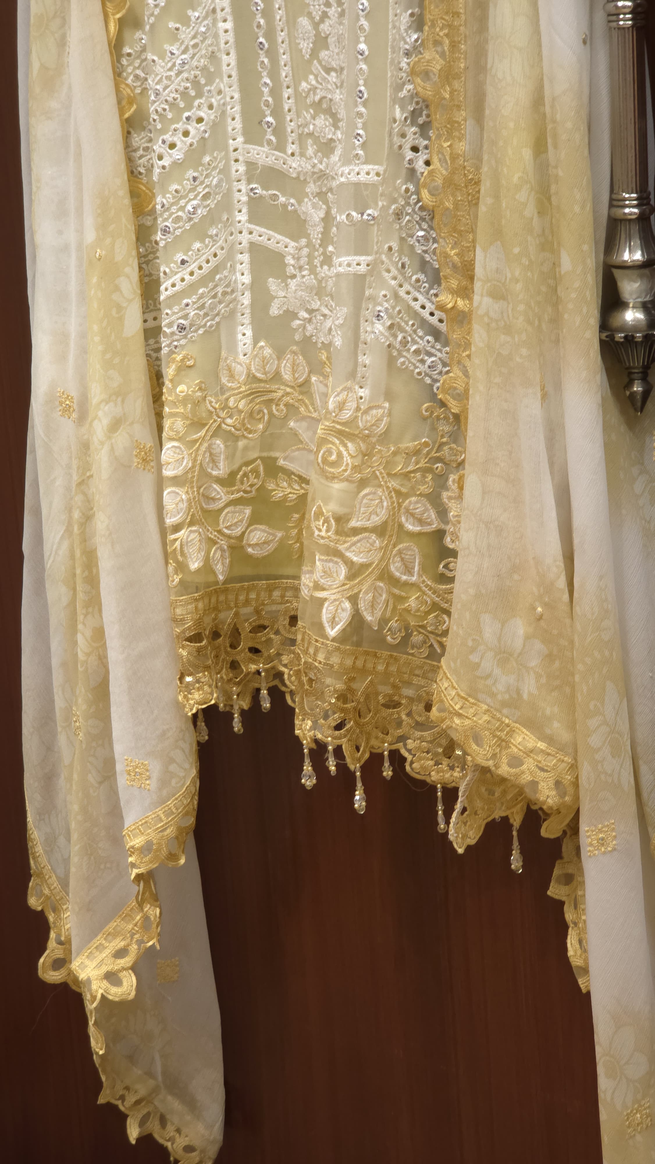 Pakistani Pure Chiffon Suit 4.O-Cutwork,Patchwork