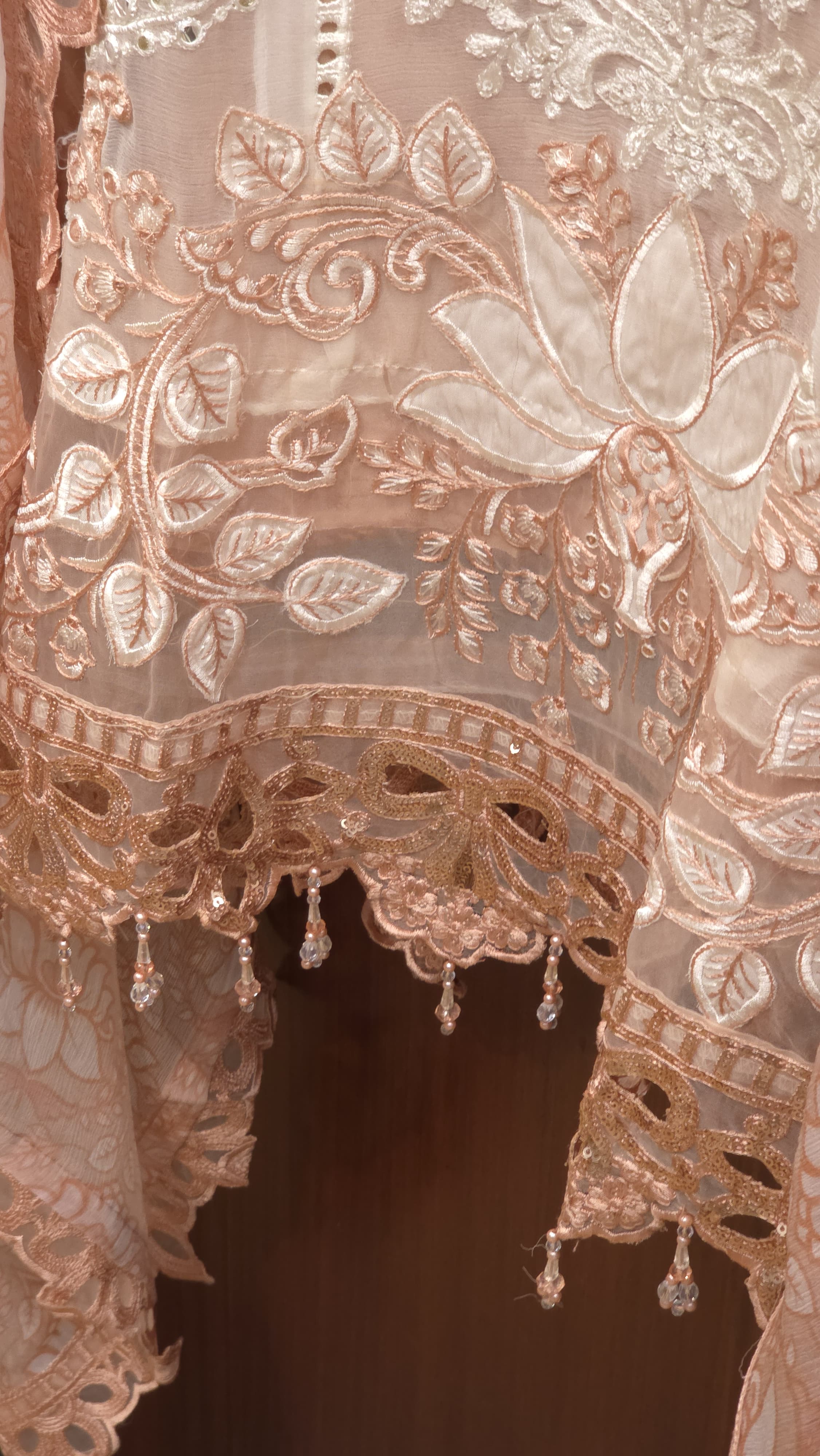 Pakistani Pure Chiffon Suit 4.O-Cutwork,Patchwork