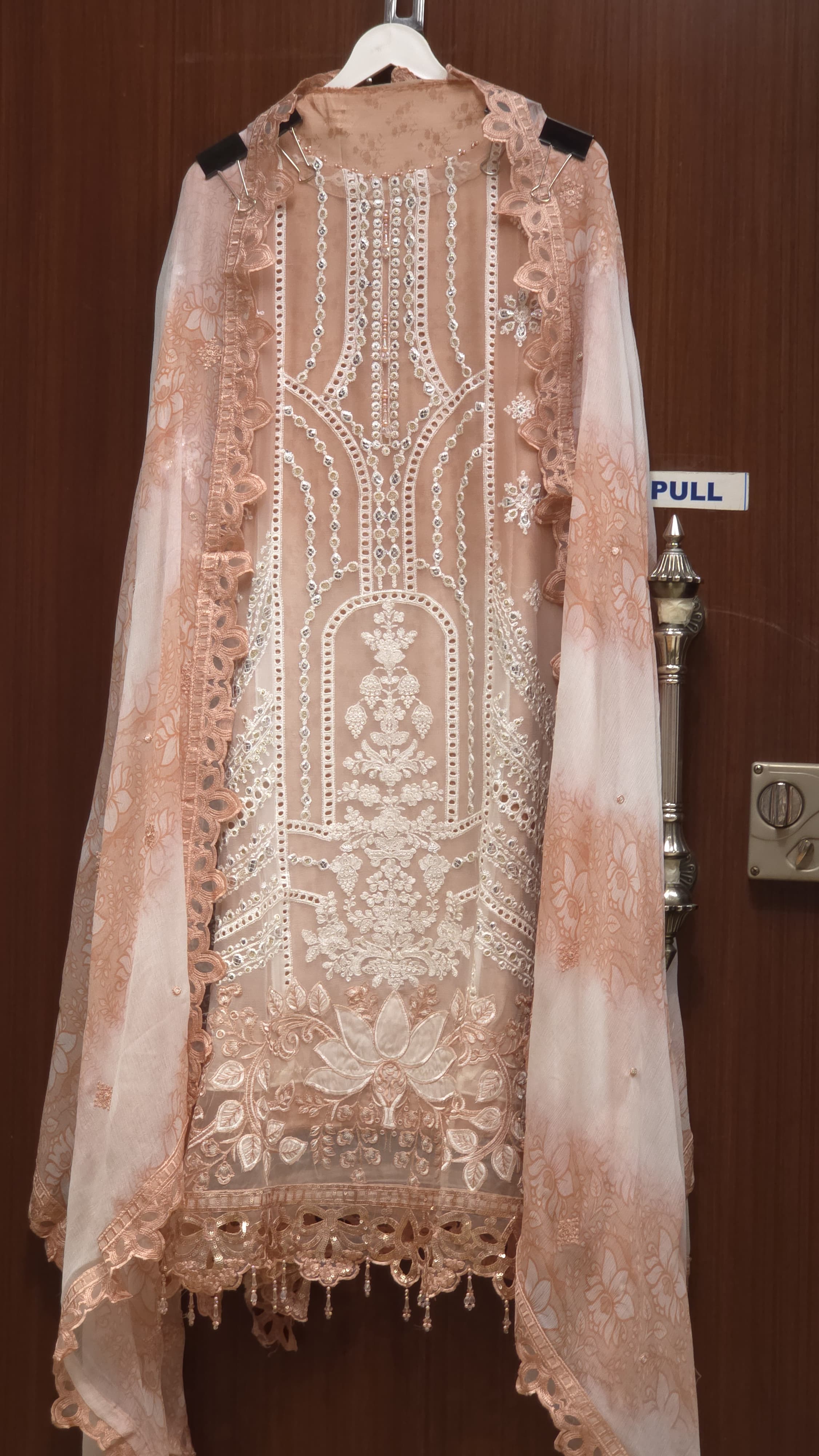 Pakistani Pure Chiffon Suit 4.O-Cutwork,Patchwork