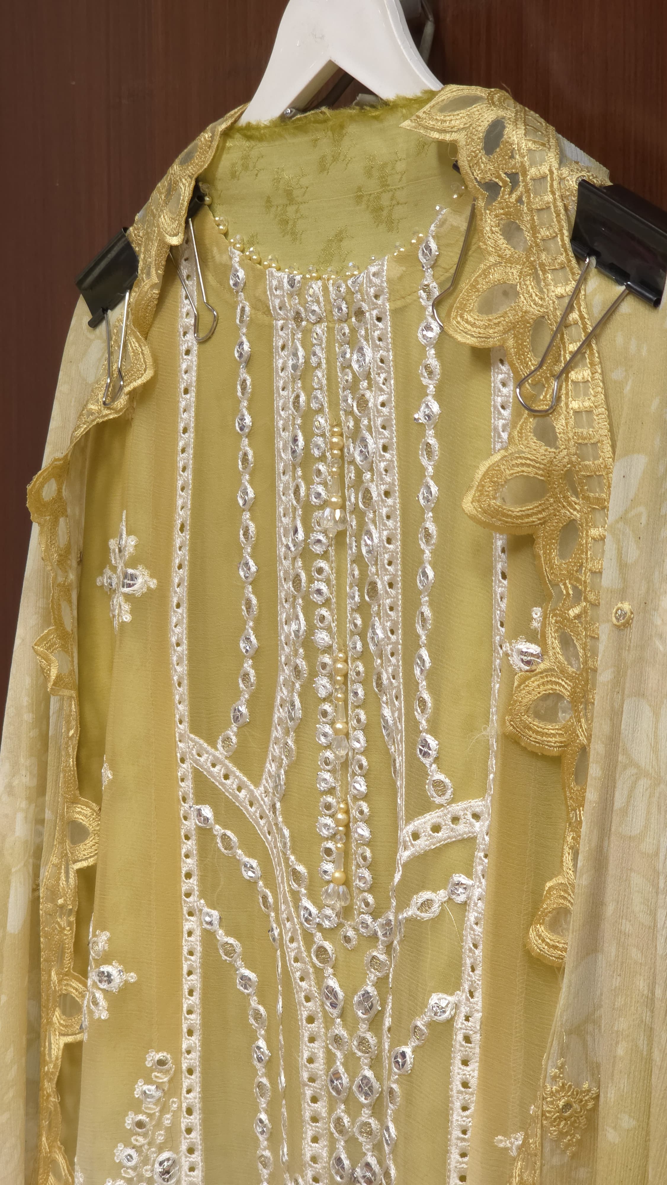 Pakistani Pure Chiffon Suit 4.O-Cutwork,Patchwork