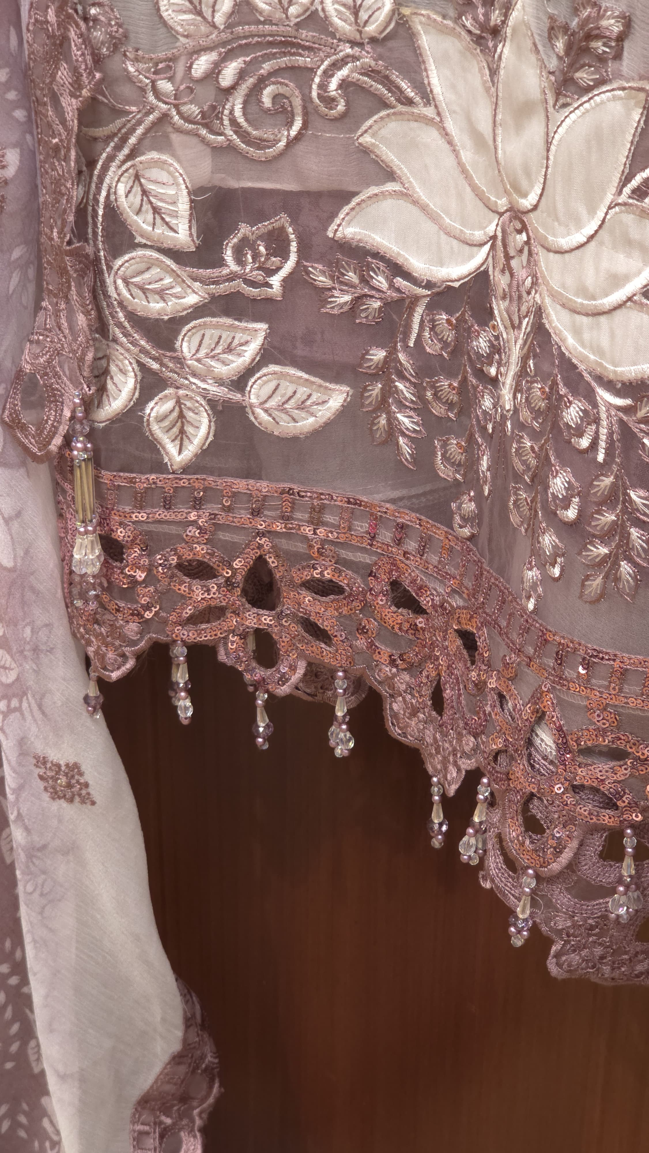 Pakistani Pure Chiffon Suit 4.O-Cutwork,Patchwork