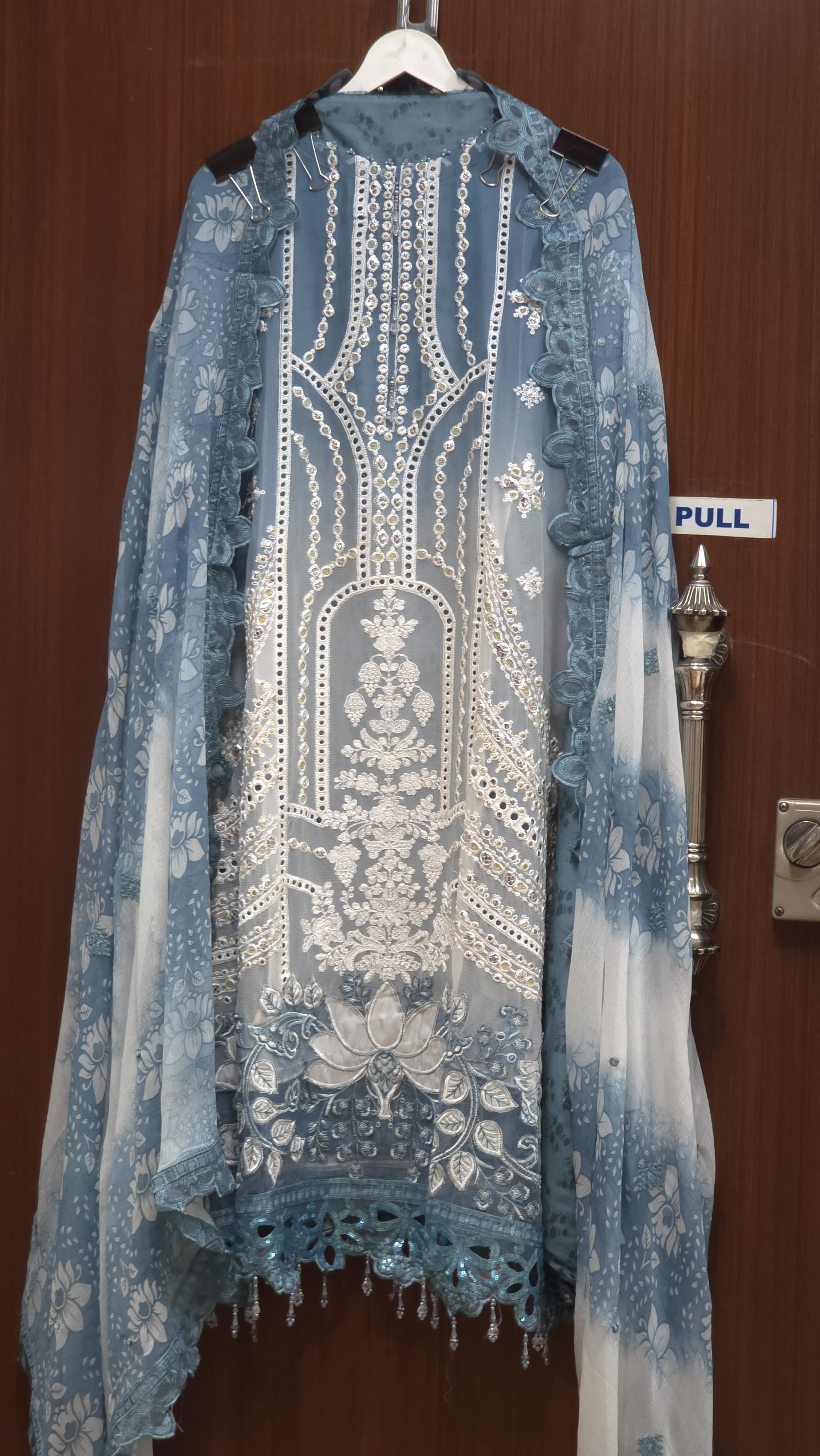 Pakistani Pure Chiffon Suit 4.O-Cutwork,Patchwork