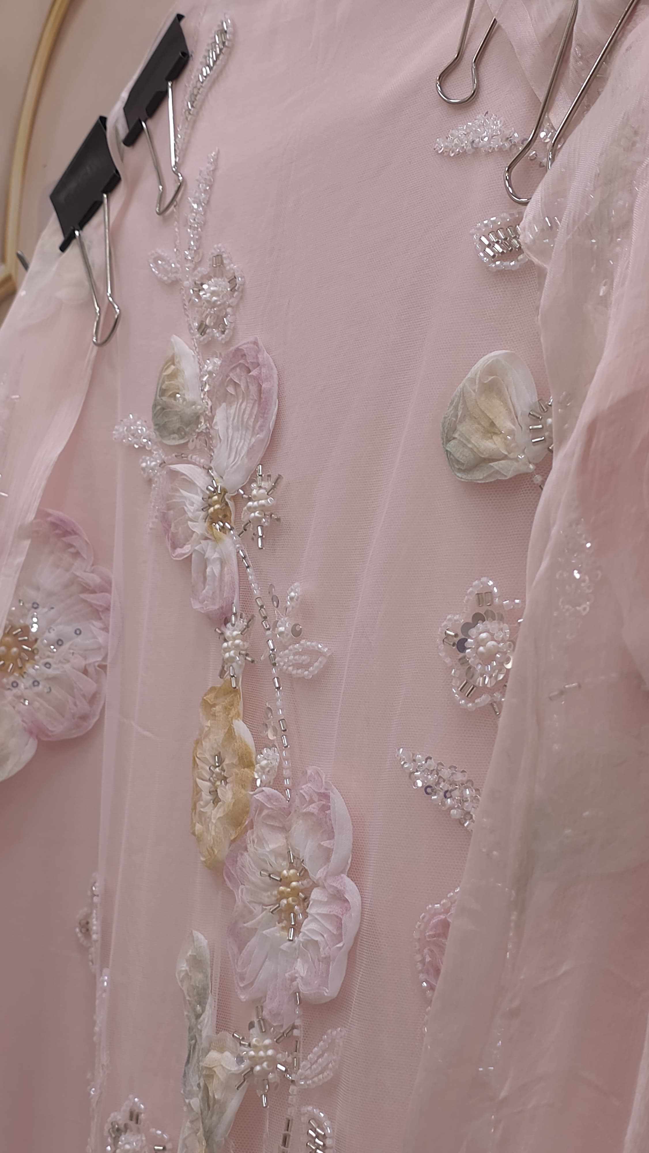 Indo-Western Suit - 3D Floral Embroidery