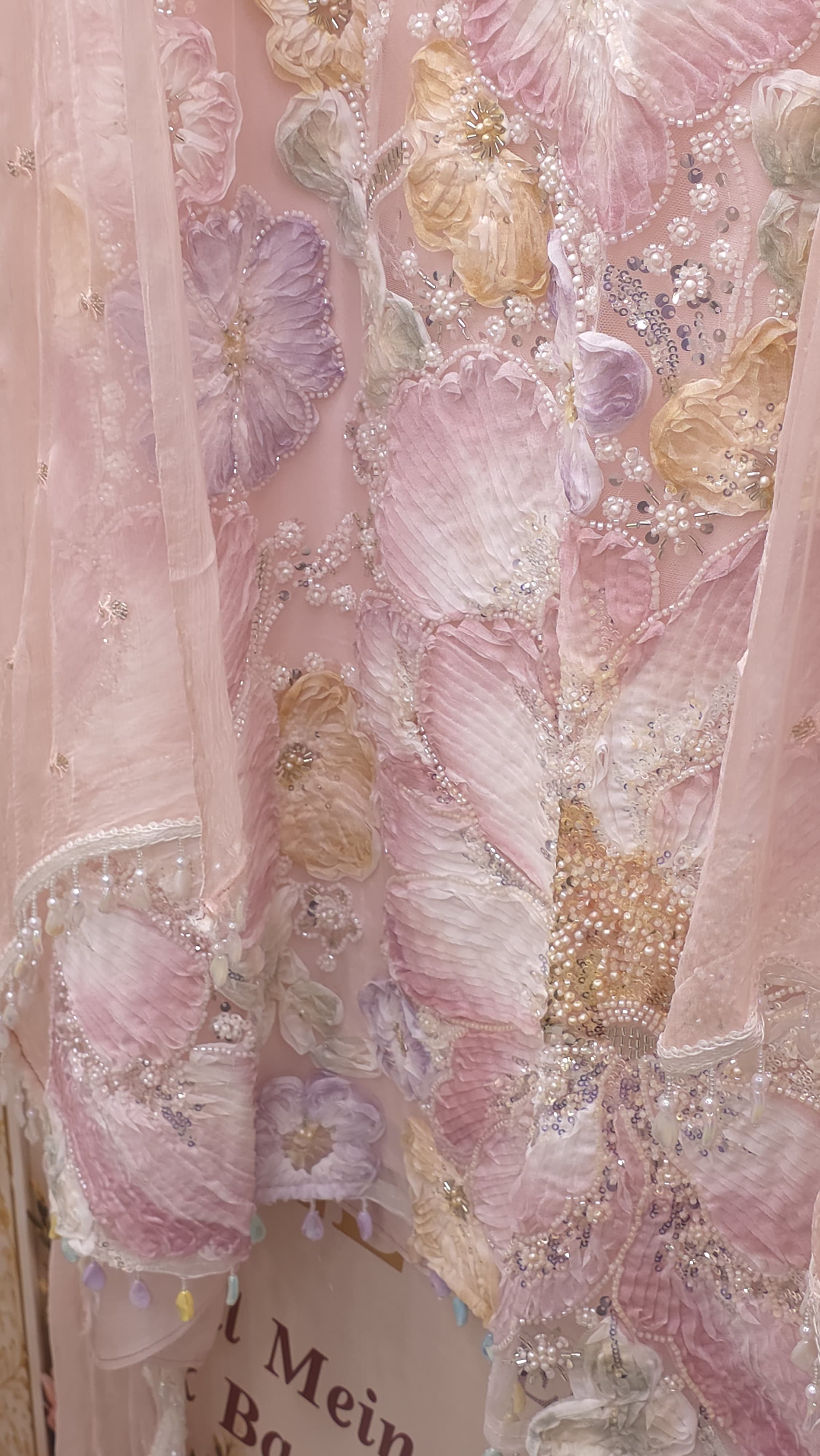 Indo-Western Suit - 3D Floral Embroidery