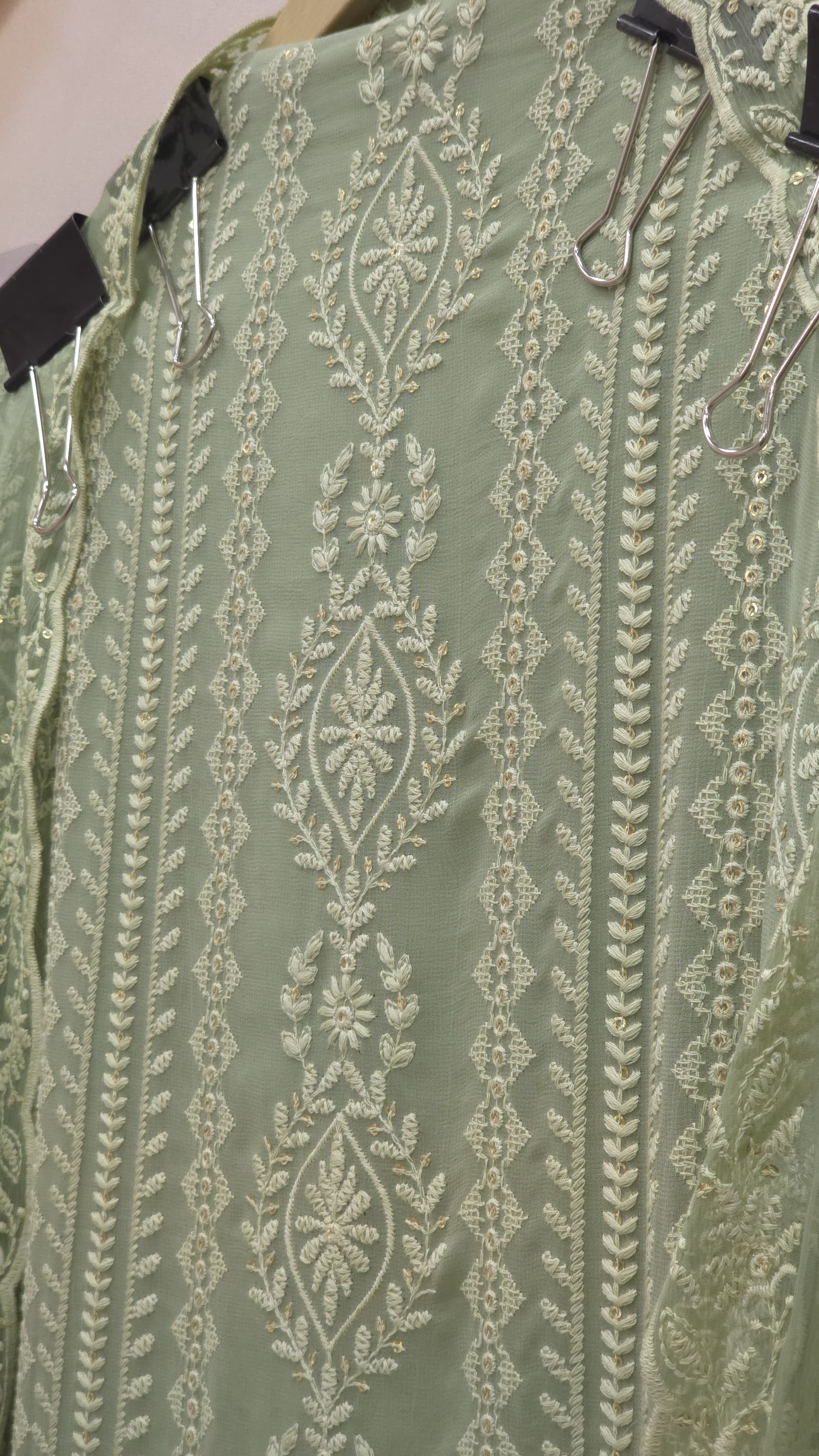 Georgette Lucknowi Suit with Pure Chiffon Dupatta