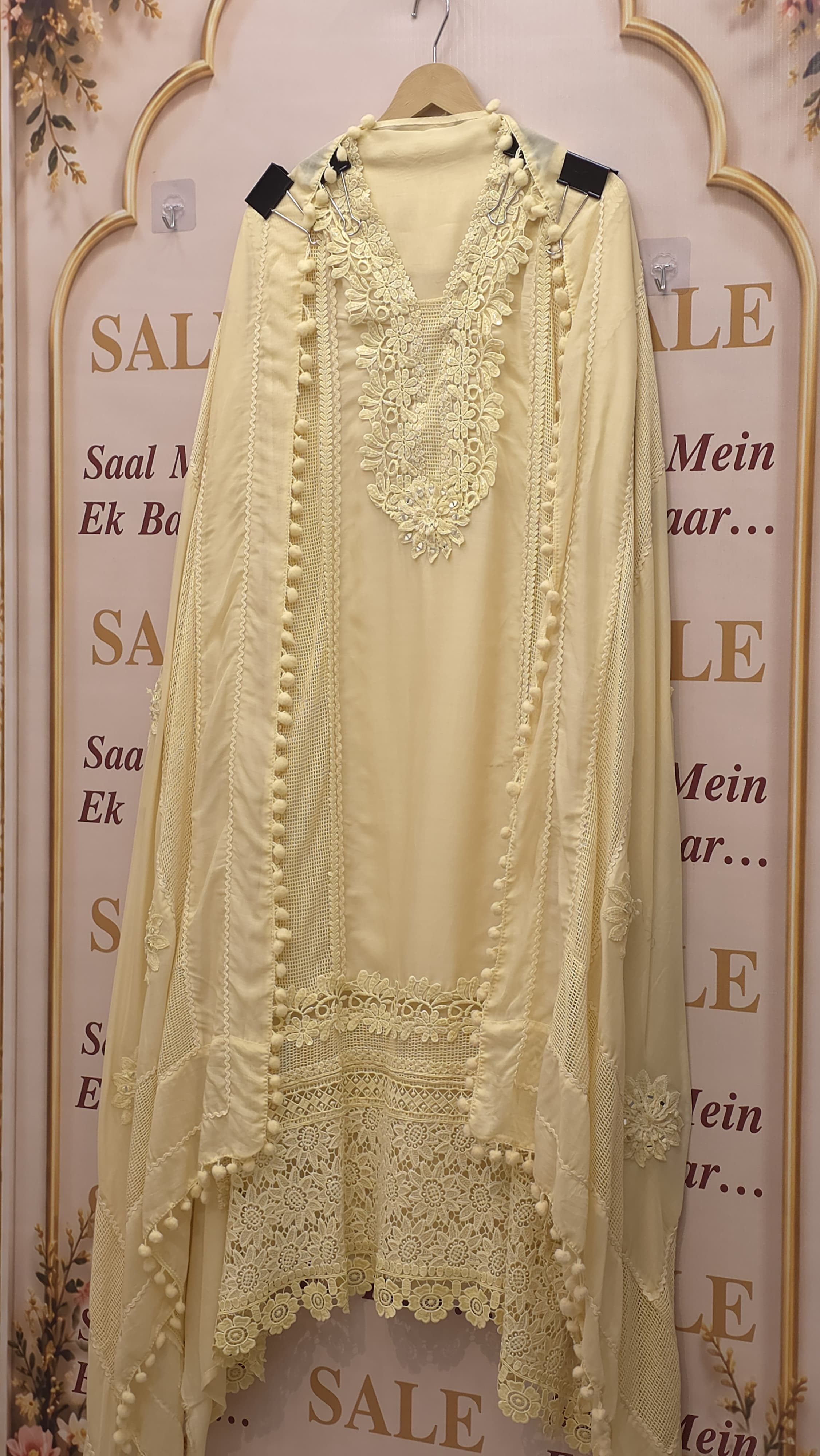 Pakistani Crochet Pure Mulchanderi Suit