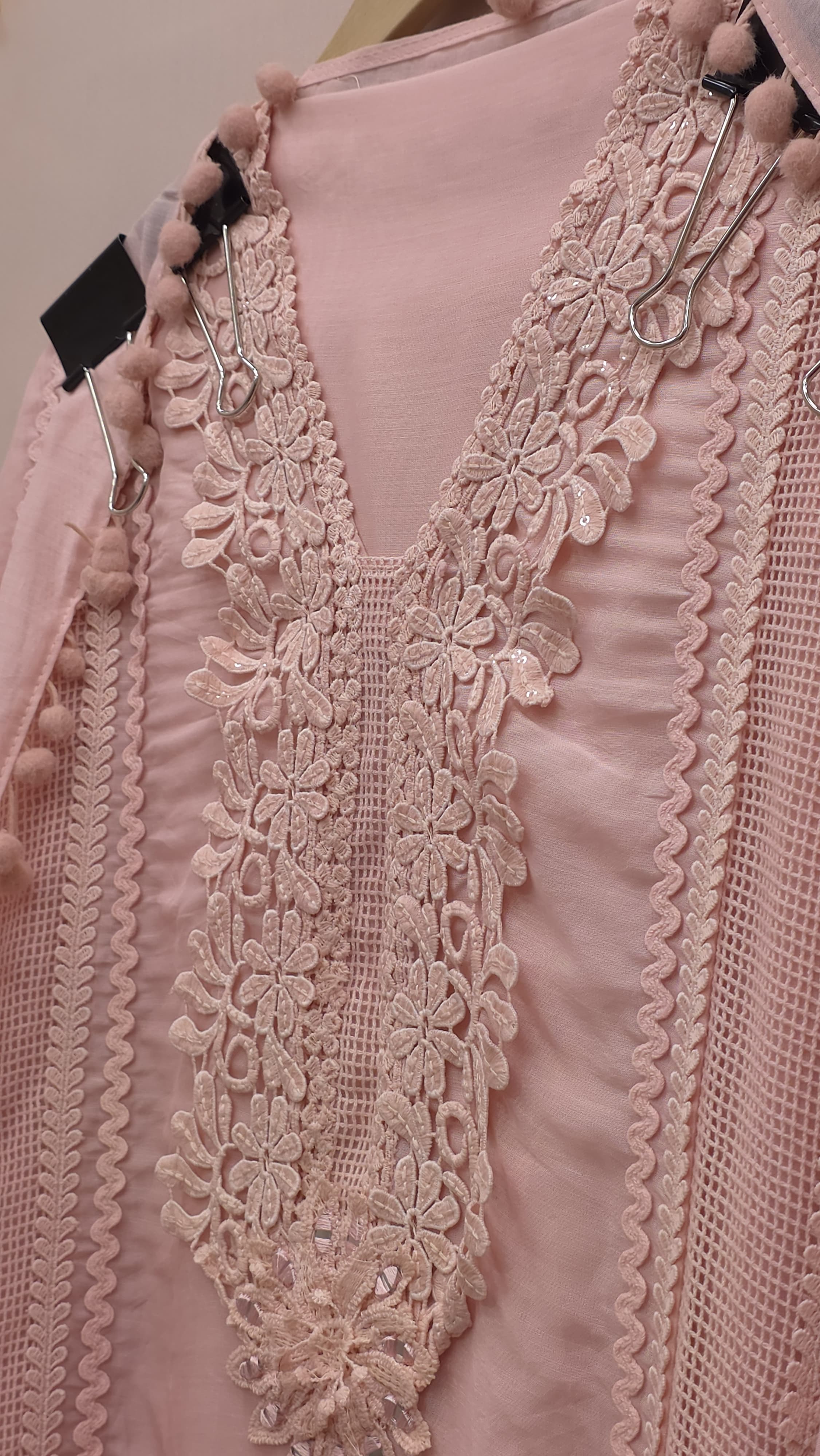 Pakistani Crochet Pure Mulchanderi Suit