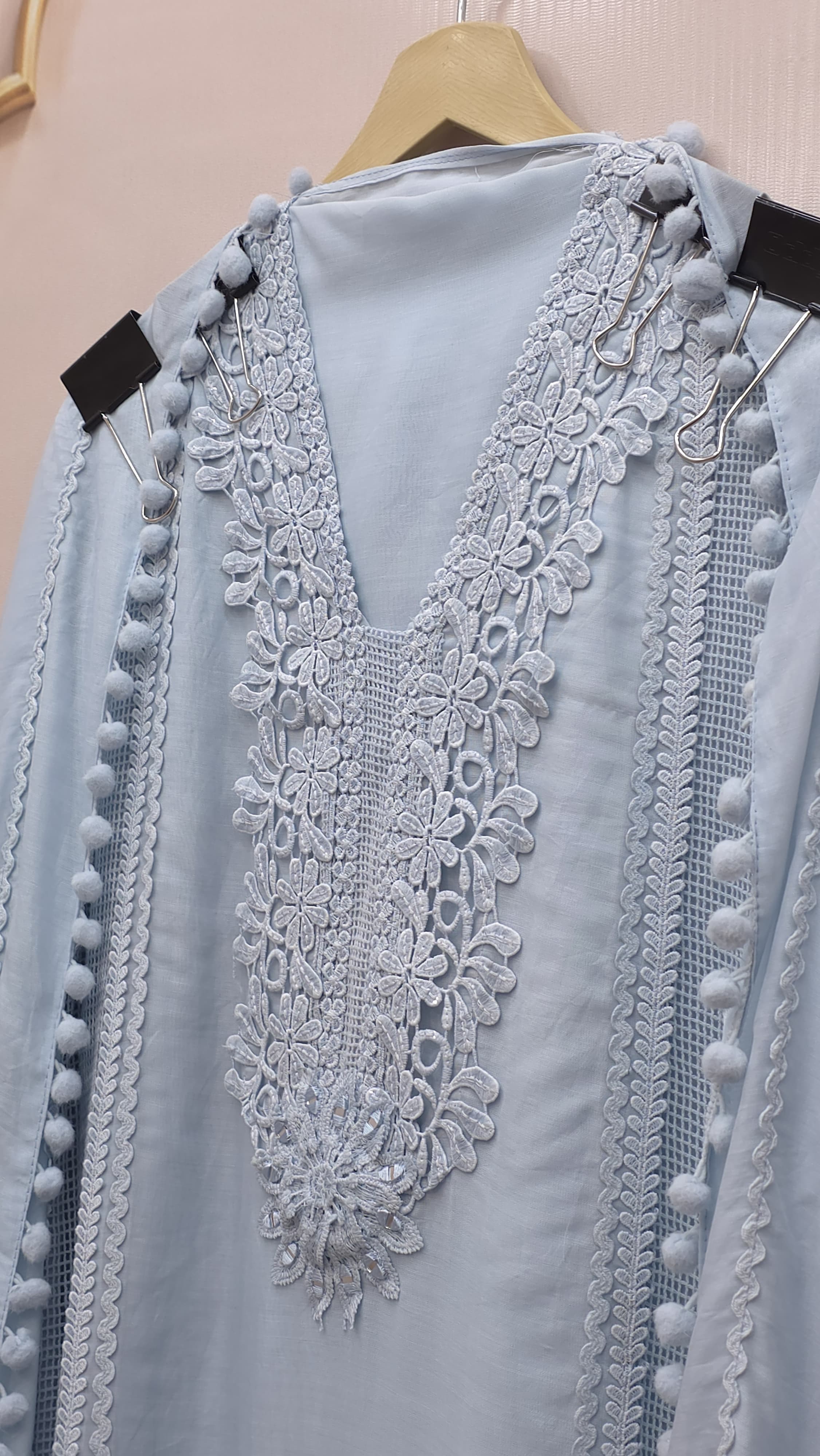 Pakistani Crochet Pure Mulchanderi Suit