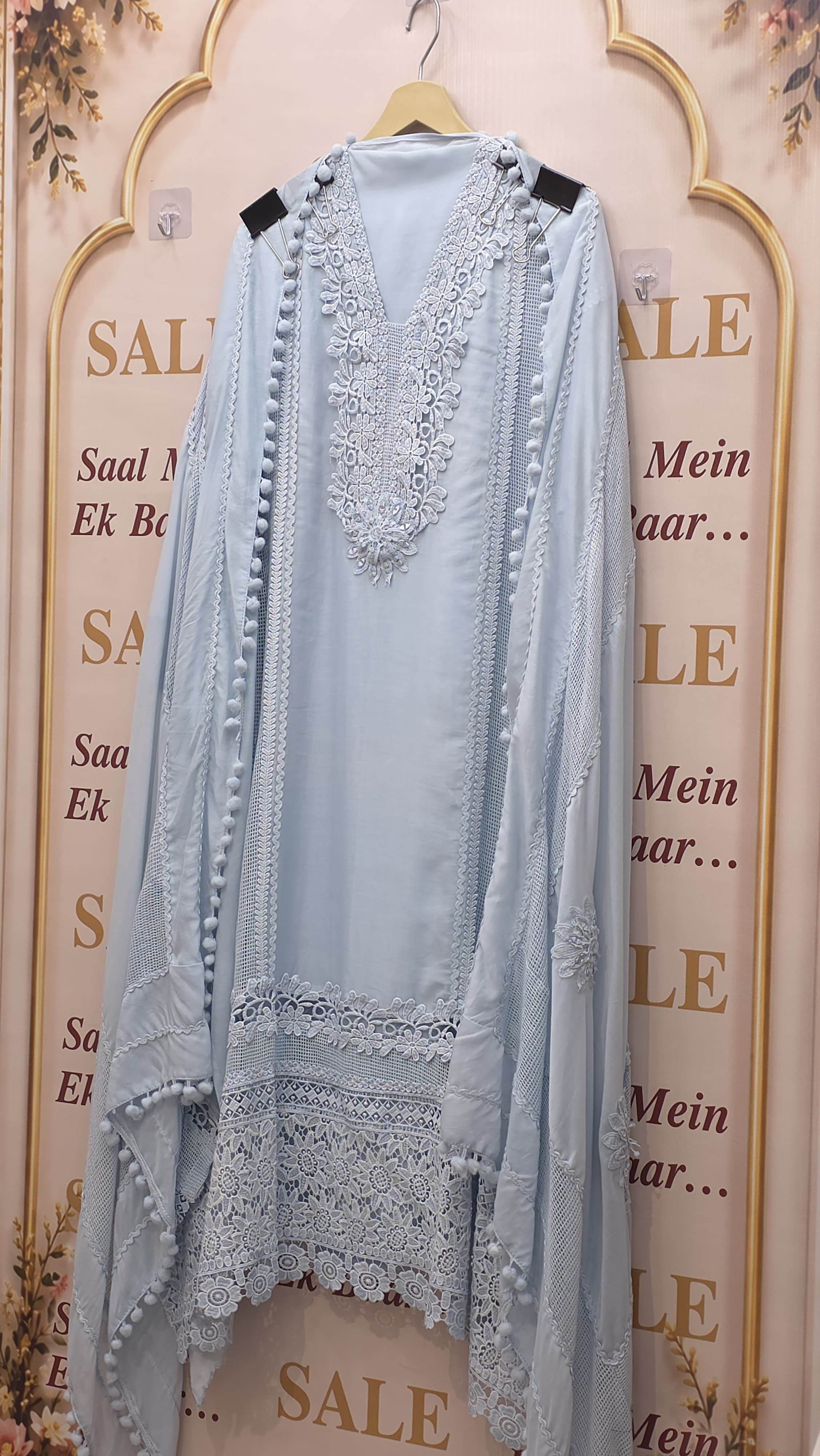Pakistani Crochet Pure Mulchanderi Suit