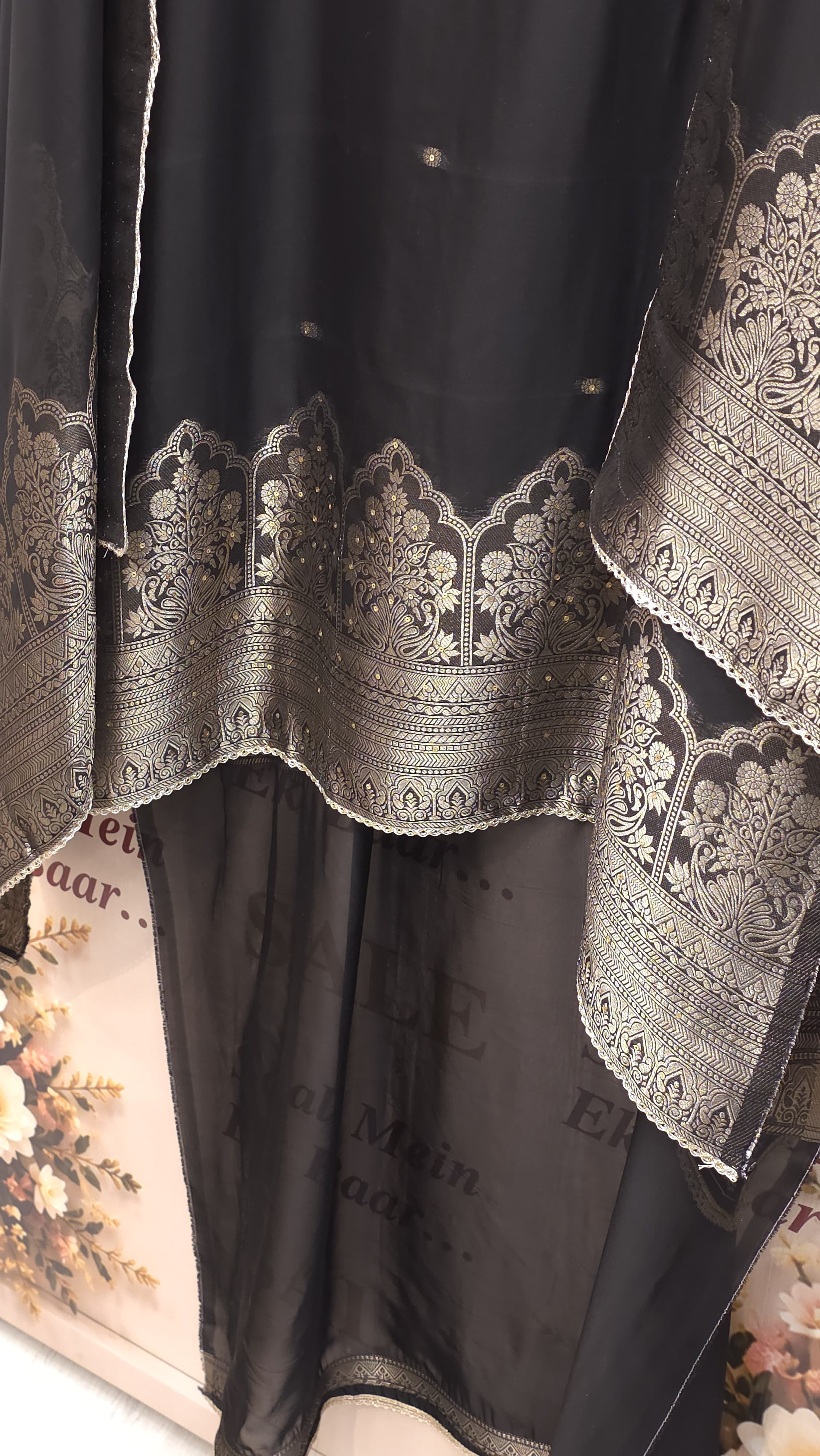 Black Kanjivaram Silk Suit
