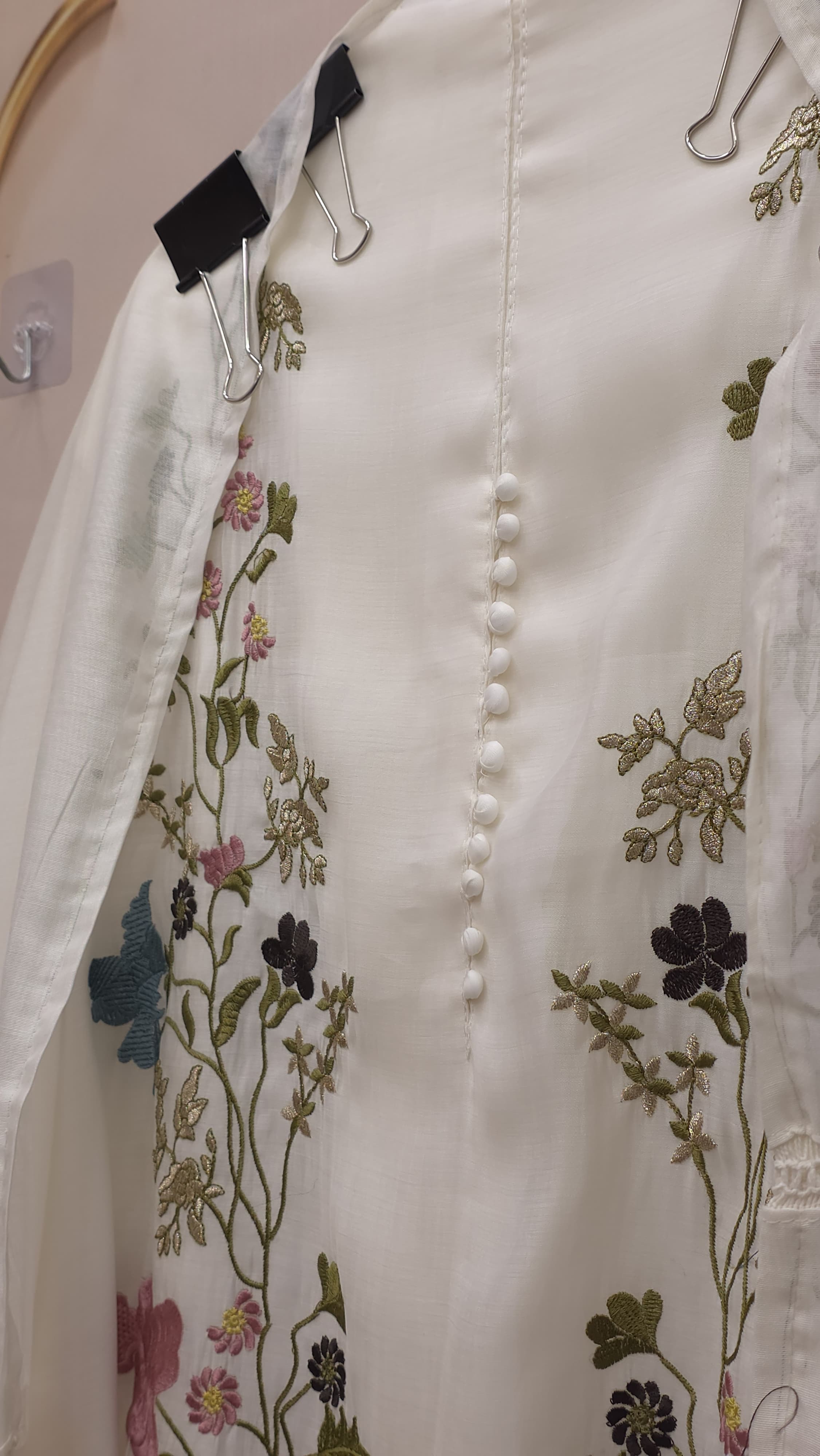 Elegant Modal Muslin Threadwork Suit