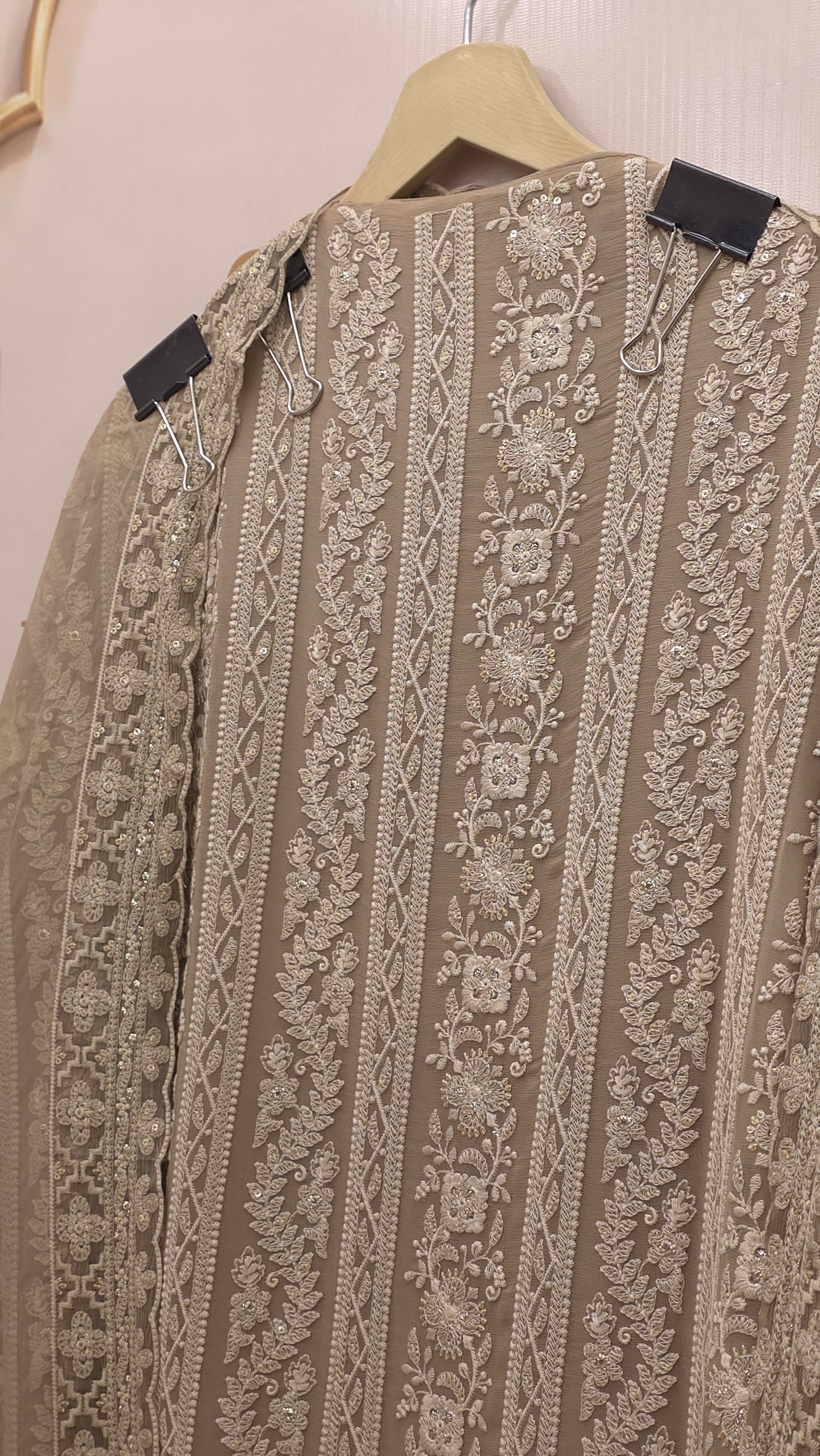 Georgette Lucknowi Suit with Pure Dupatta