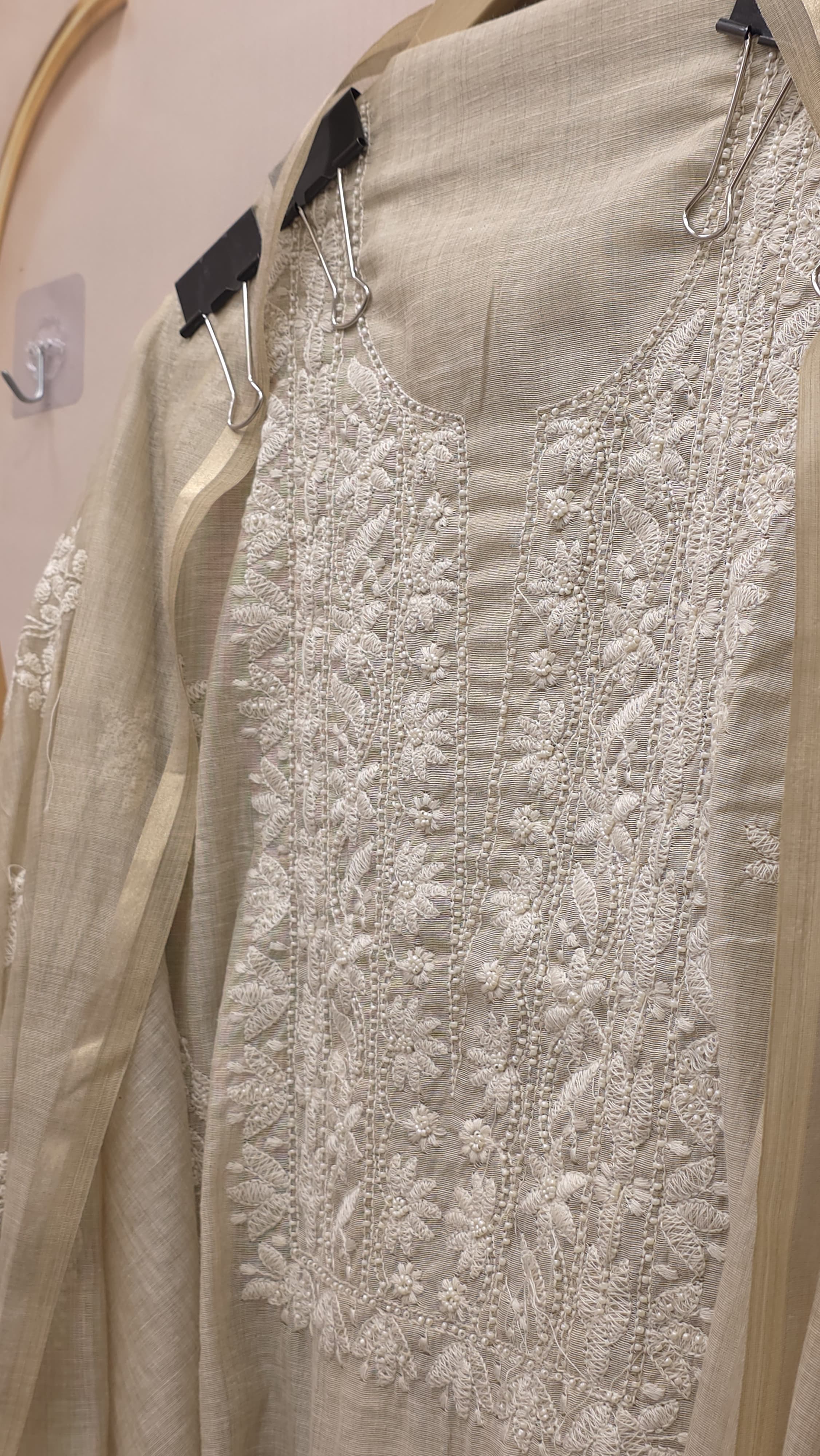Jamdani Suit With Lucknowi Embroidery