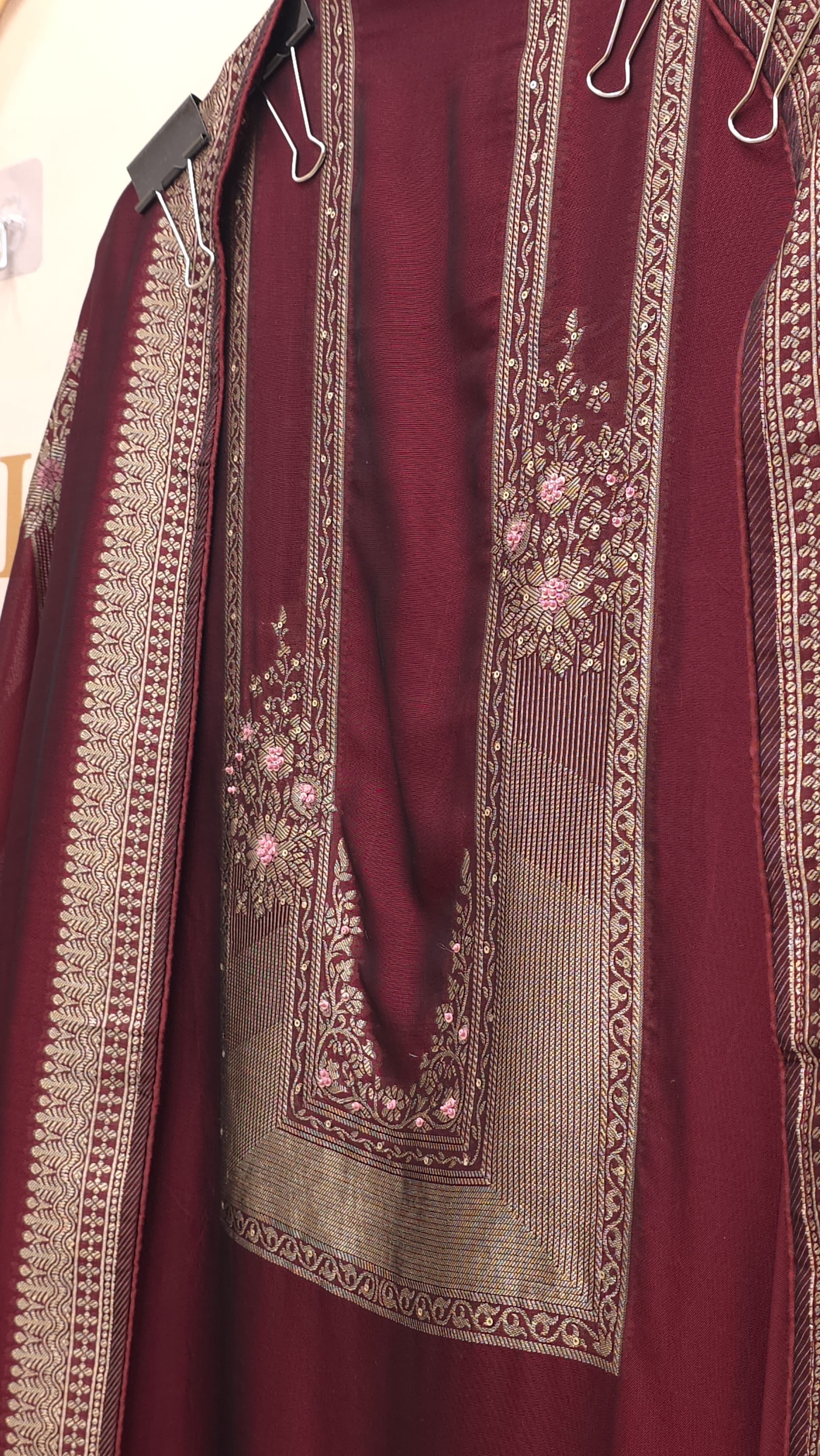 Burgundy Kanjivaram Silk Suit