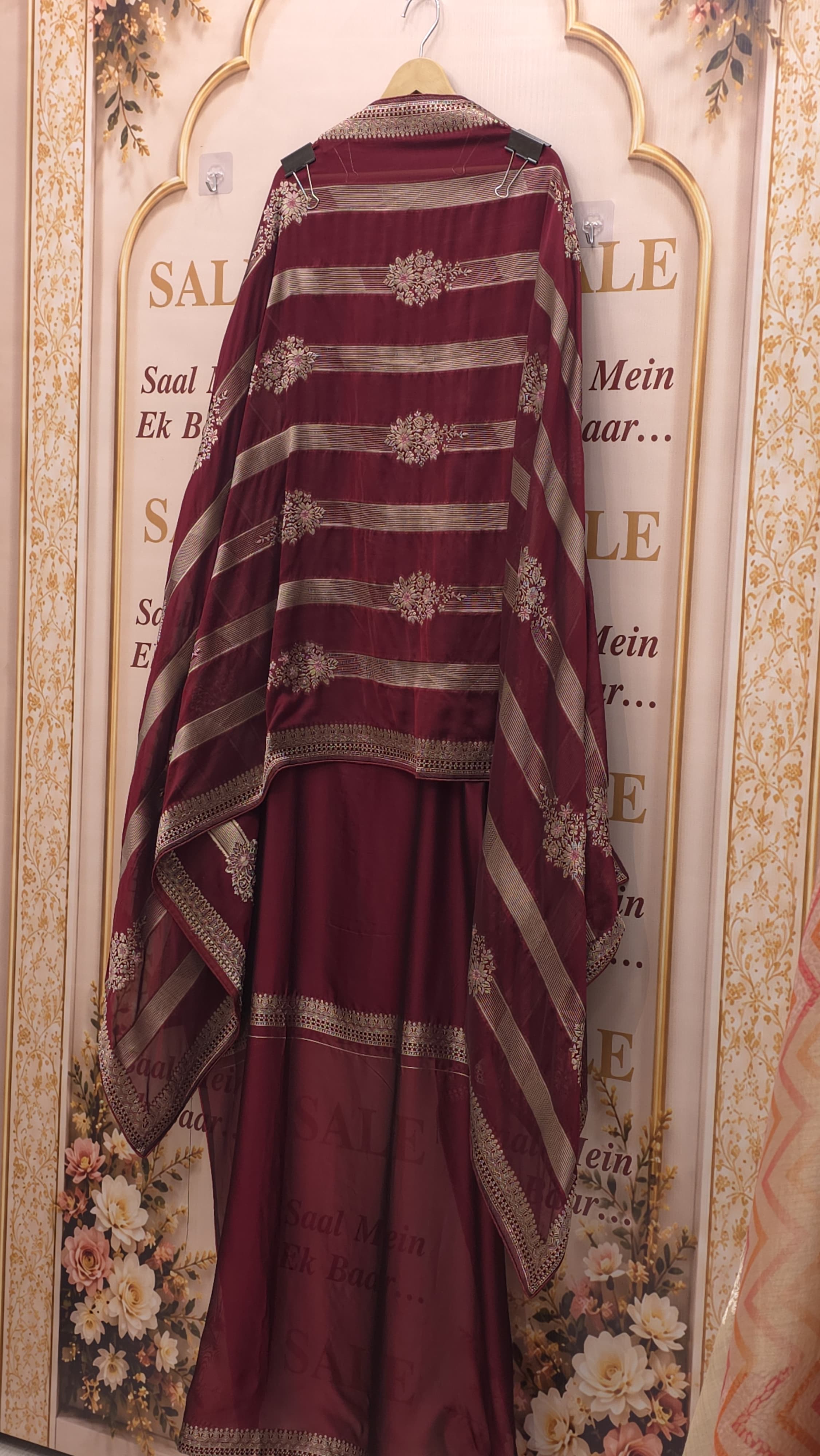 Burgundy Kanjivaram Silk Suit