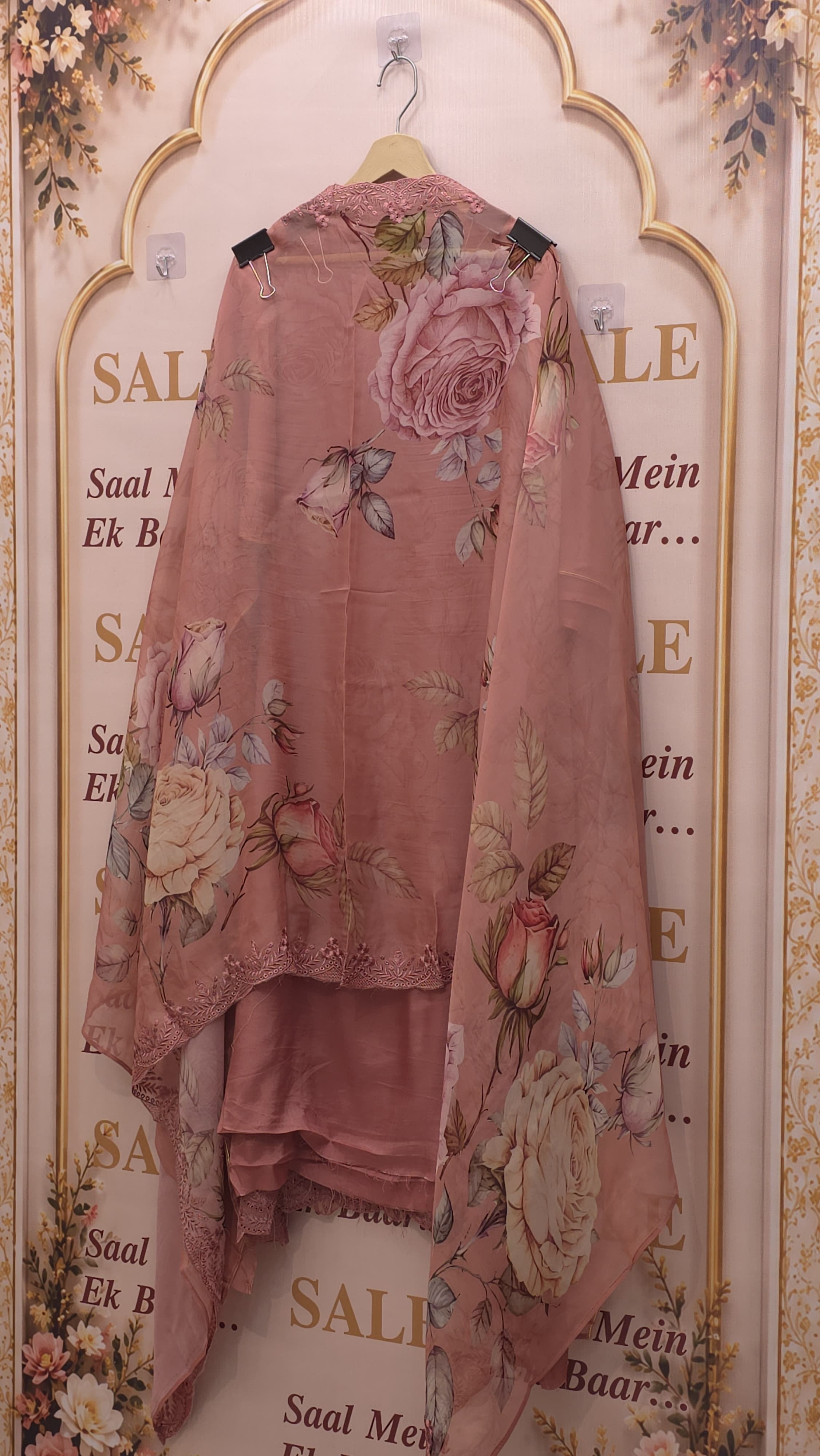 Pakistani Organza Cutwork- Threadwork Suit