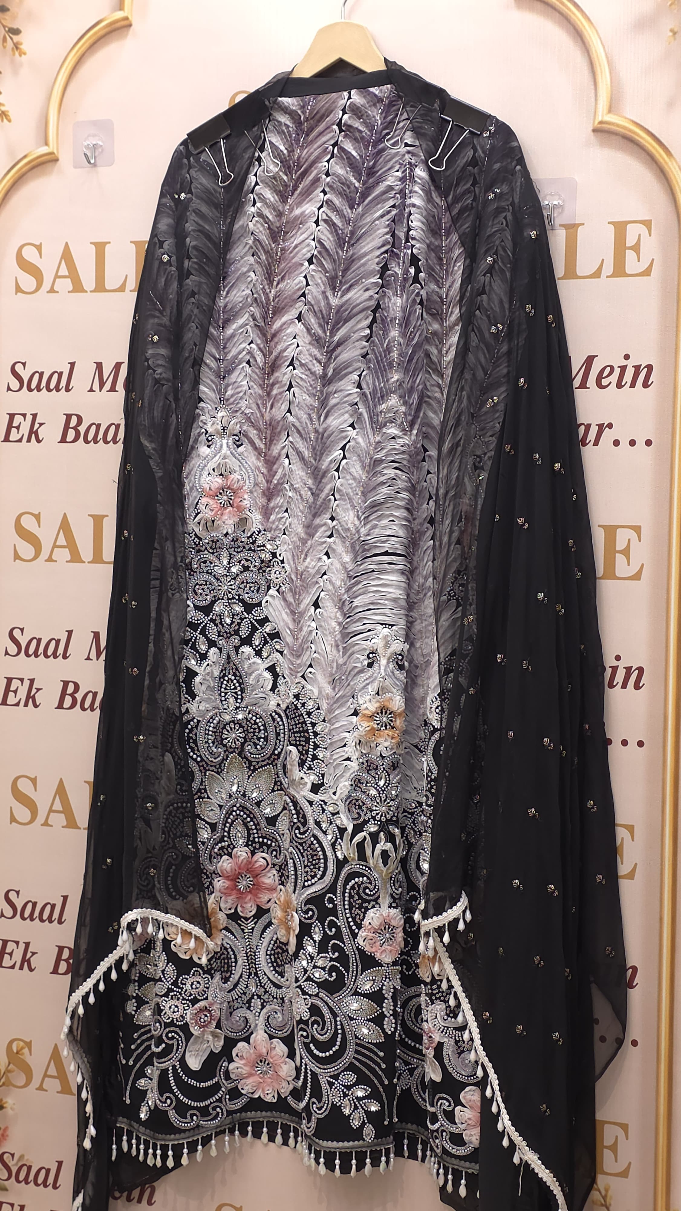 Indo-Western Suit - Feather Feel Embroidery