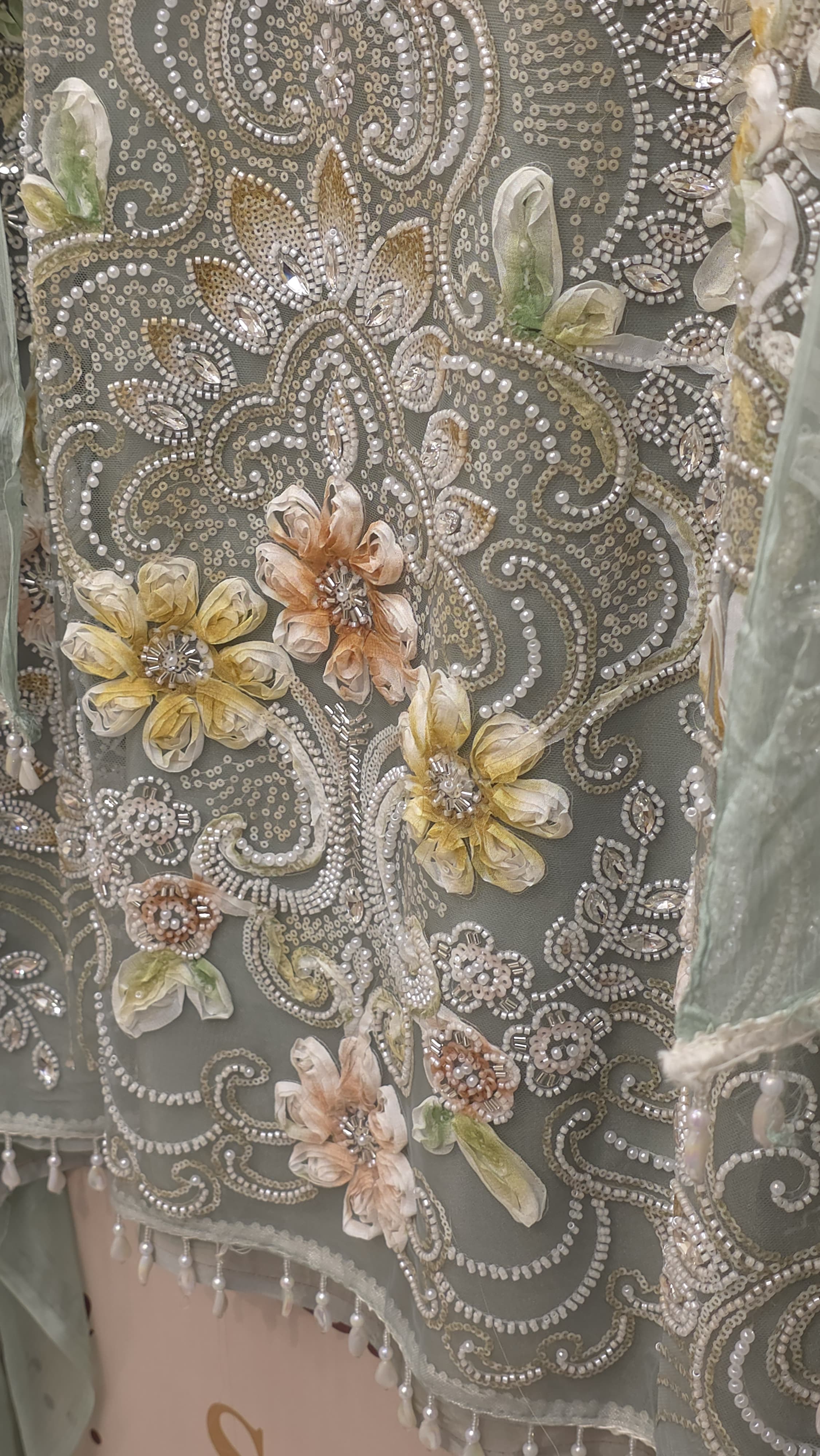 Indo-Western Suit - Feather Feel Embroidery