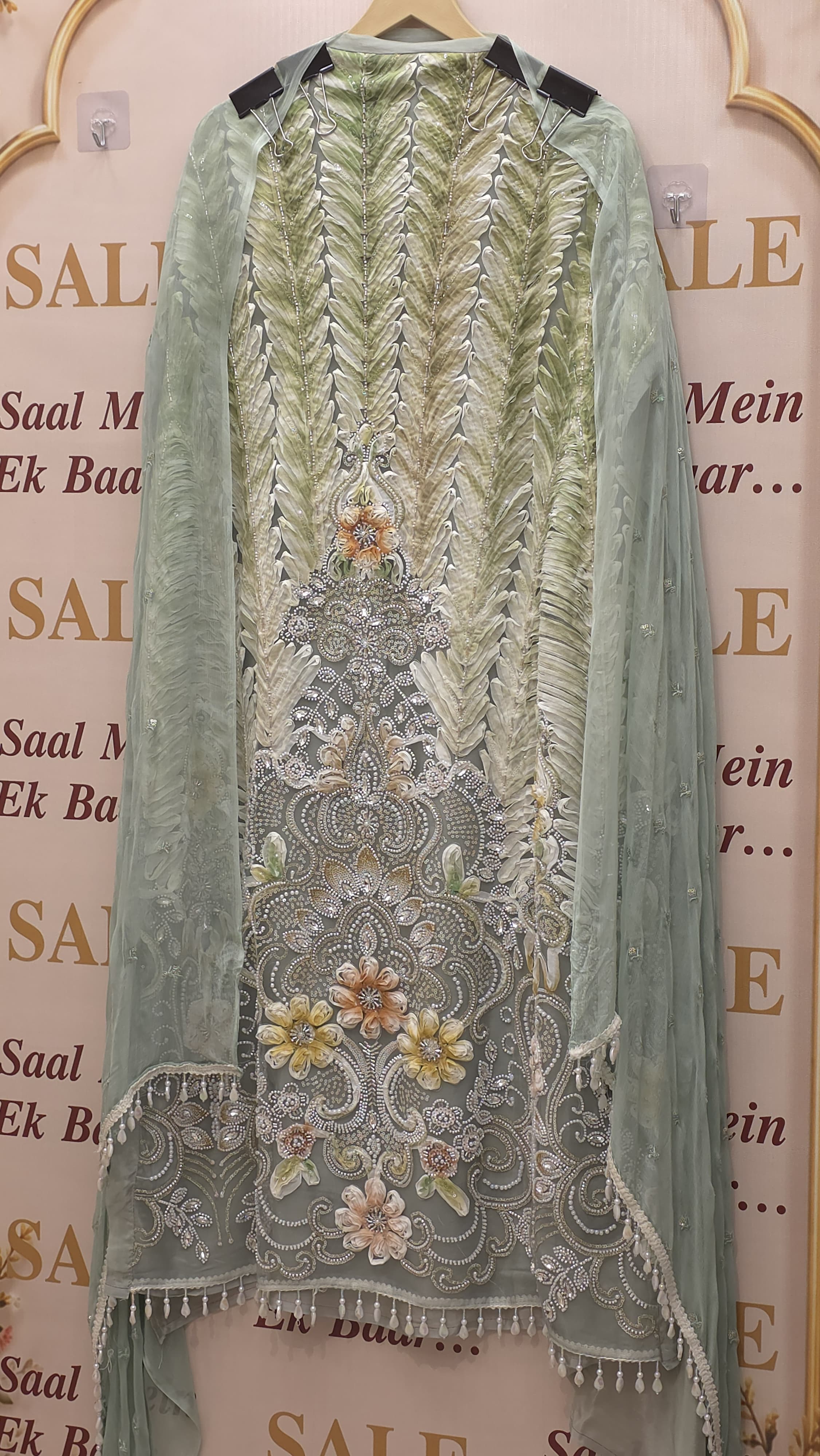 Indo-Western Suit - Feather Feel Embroidery