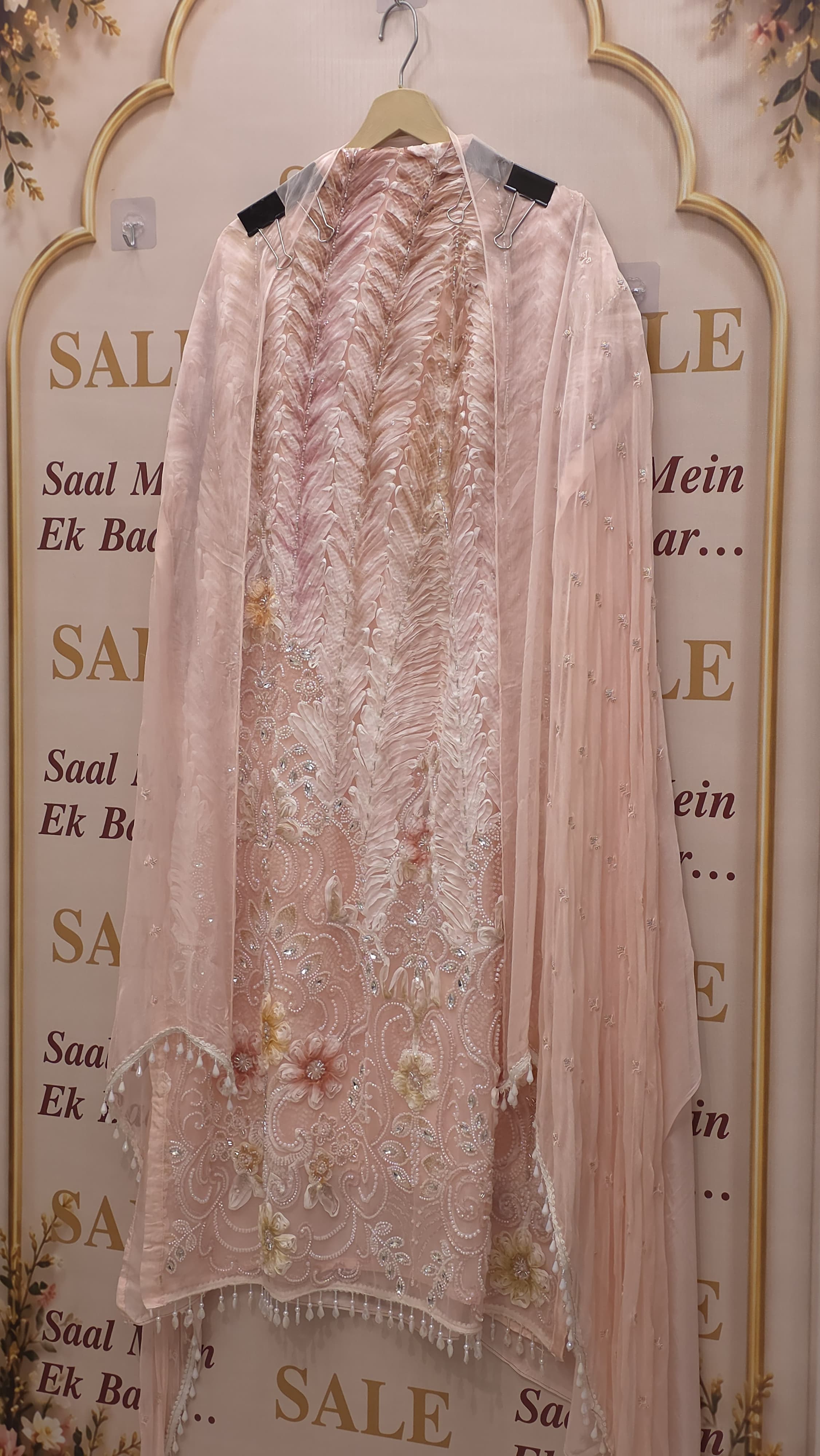 Indo-Western Suit - Feather Feel Embroidery