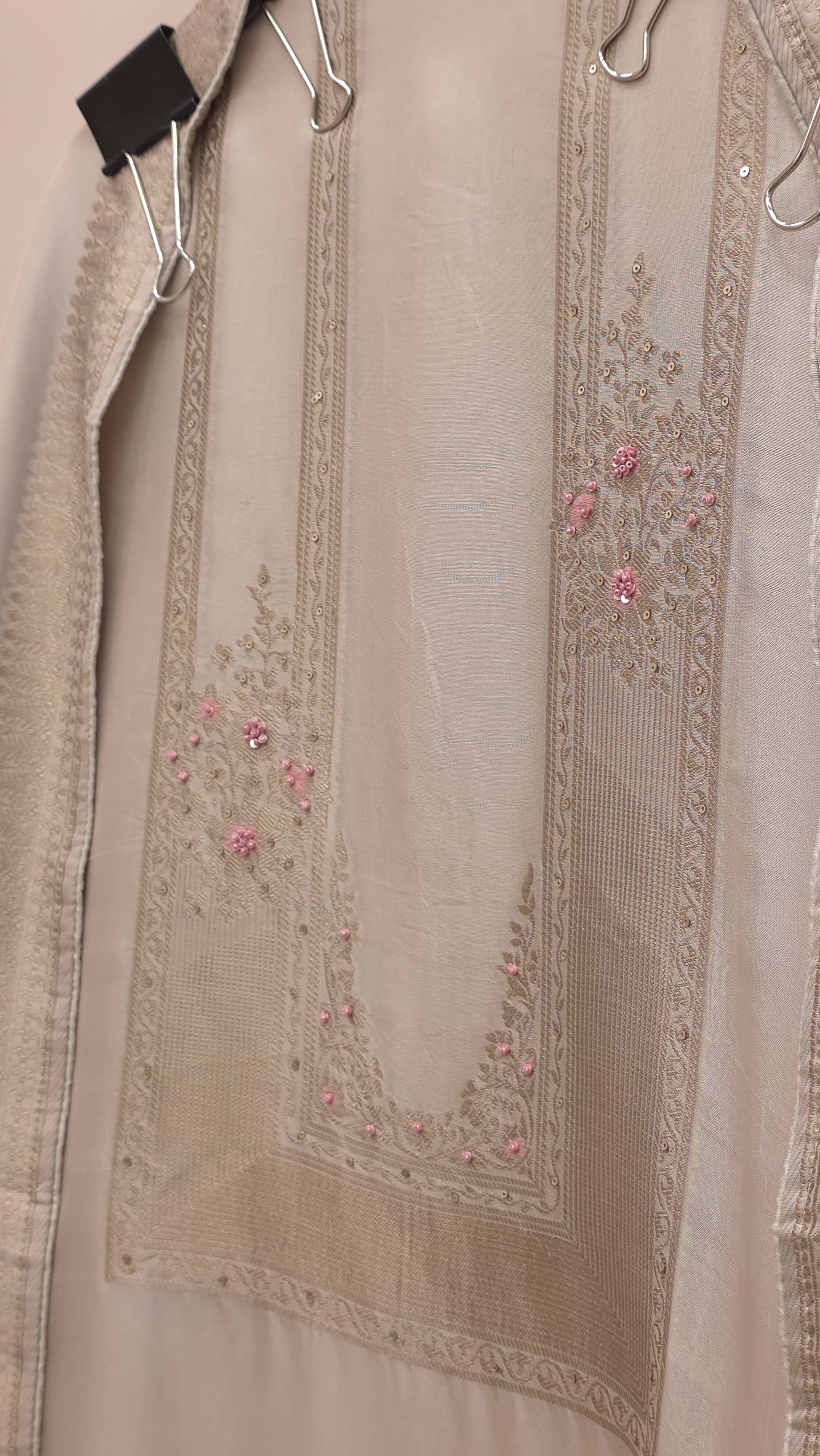 Ivory Kanjivaram Silk Suit