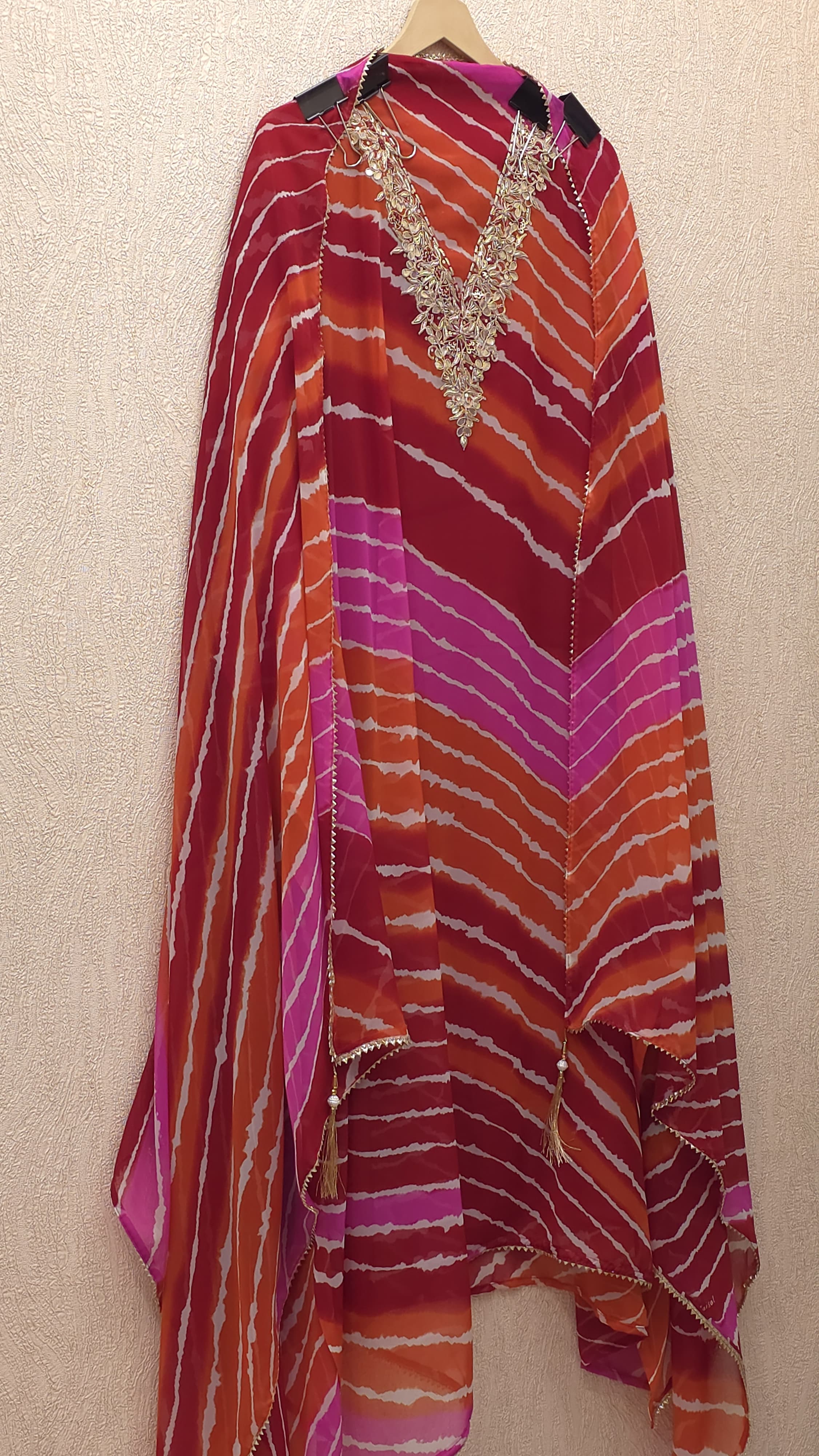 Georgette Leheriya V-Neck Handwork Suit