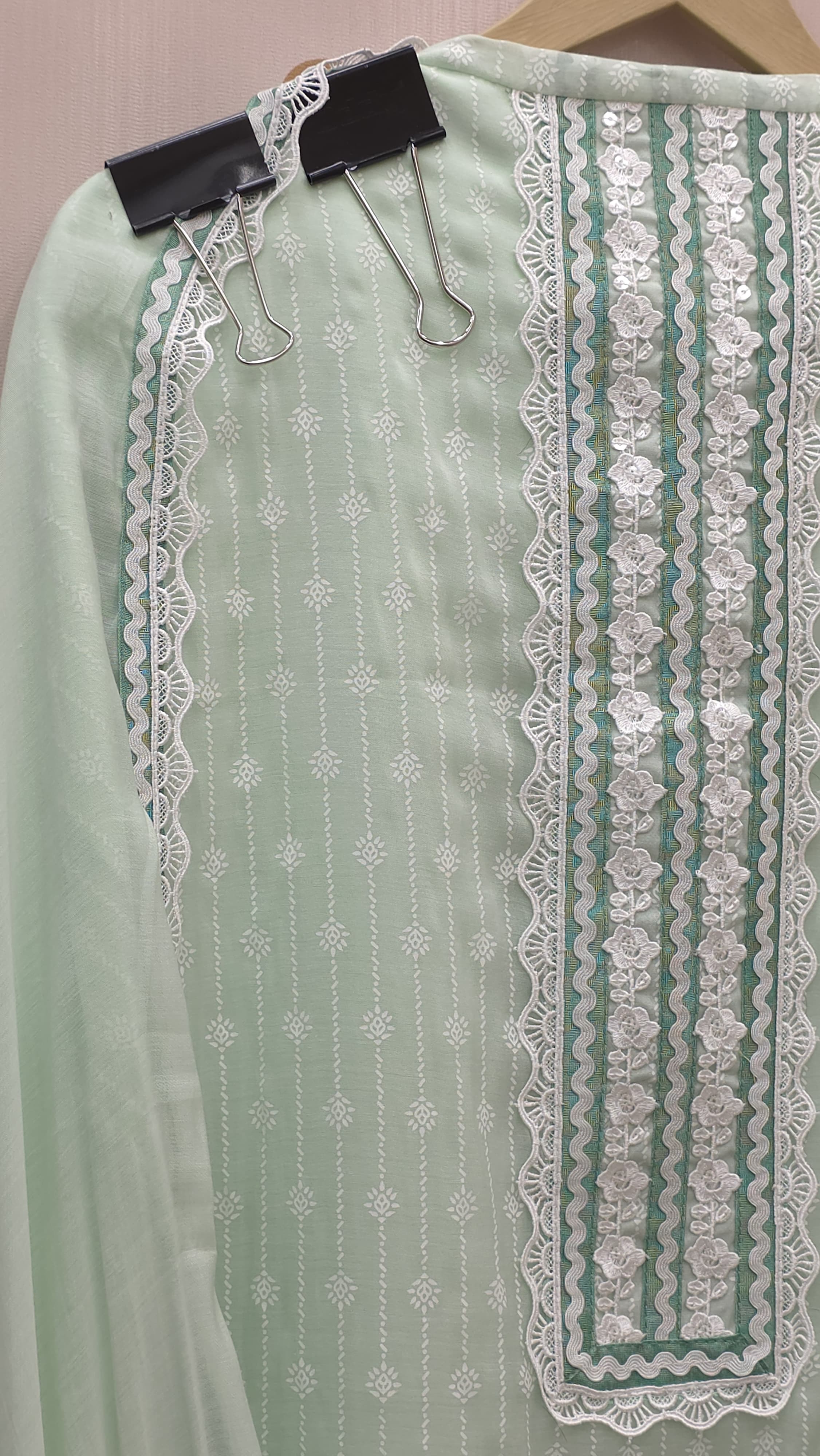 Designer Brush Paint Pure Mul Chanderi Suit