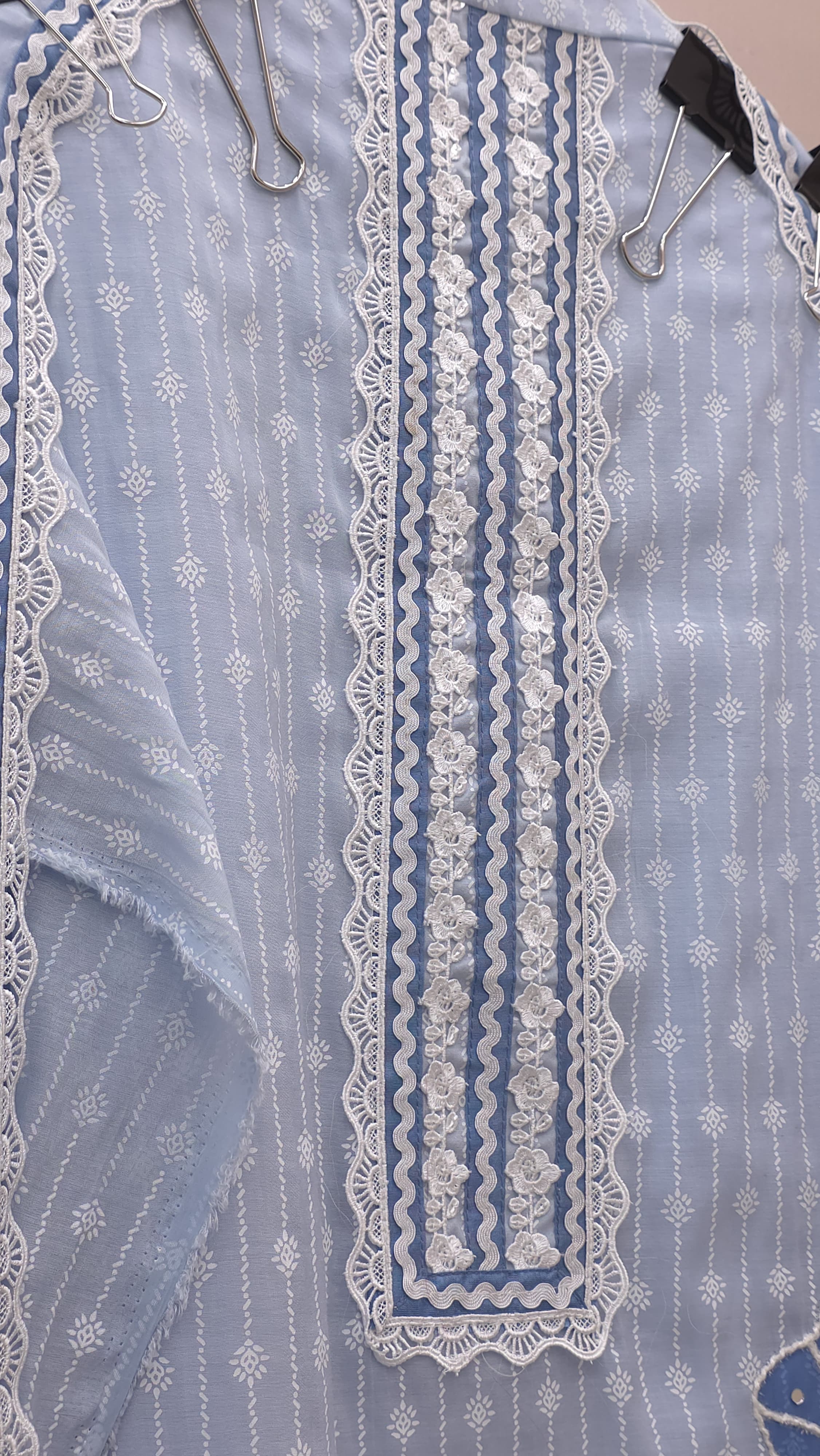 Designer Brush Paint Pure Mul Chanderi Suit