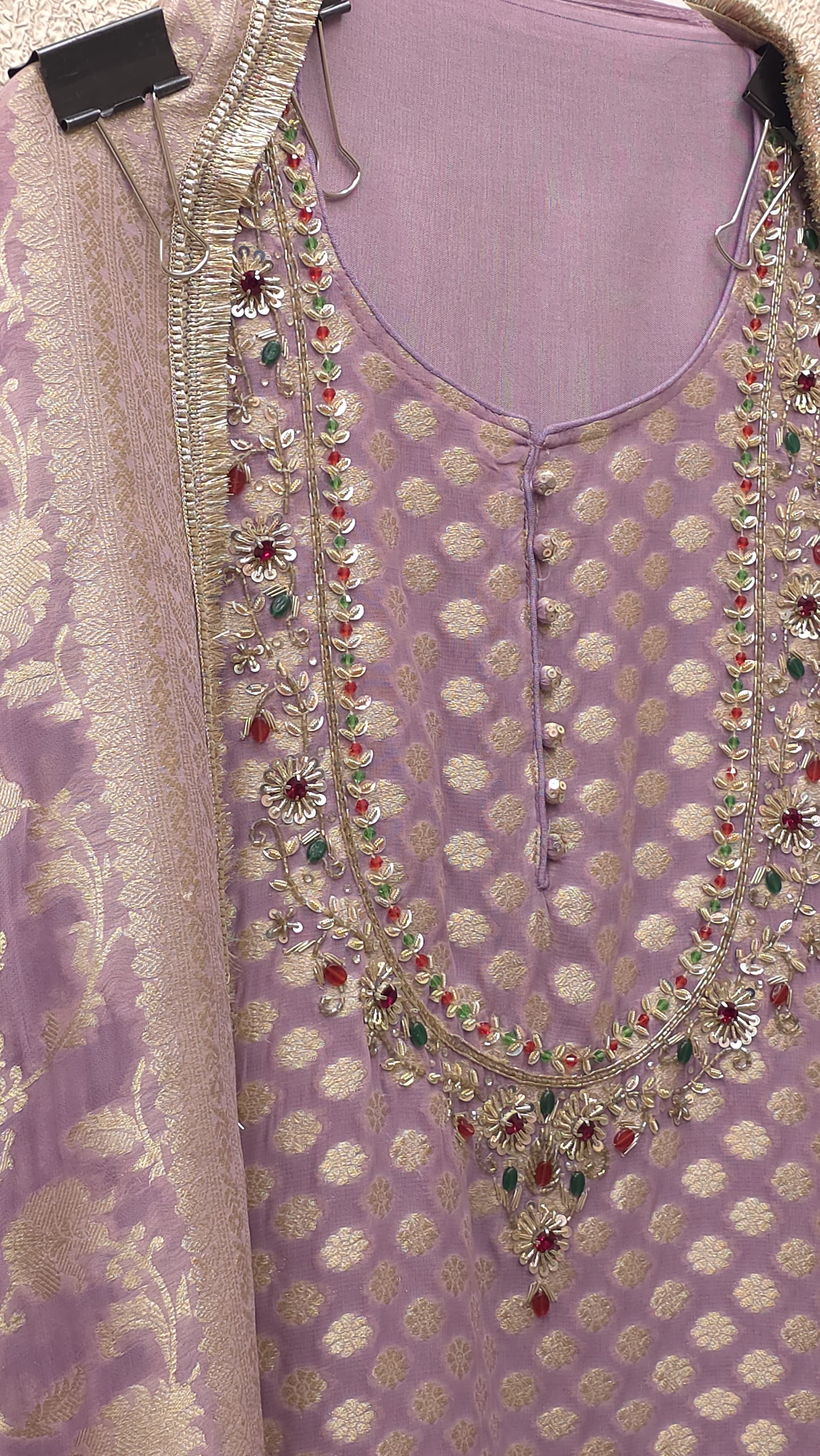 Banarasi Khaddi Georgette Suit 2.O - Jewel Embroidery