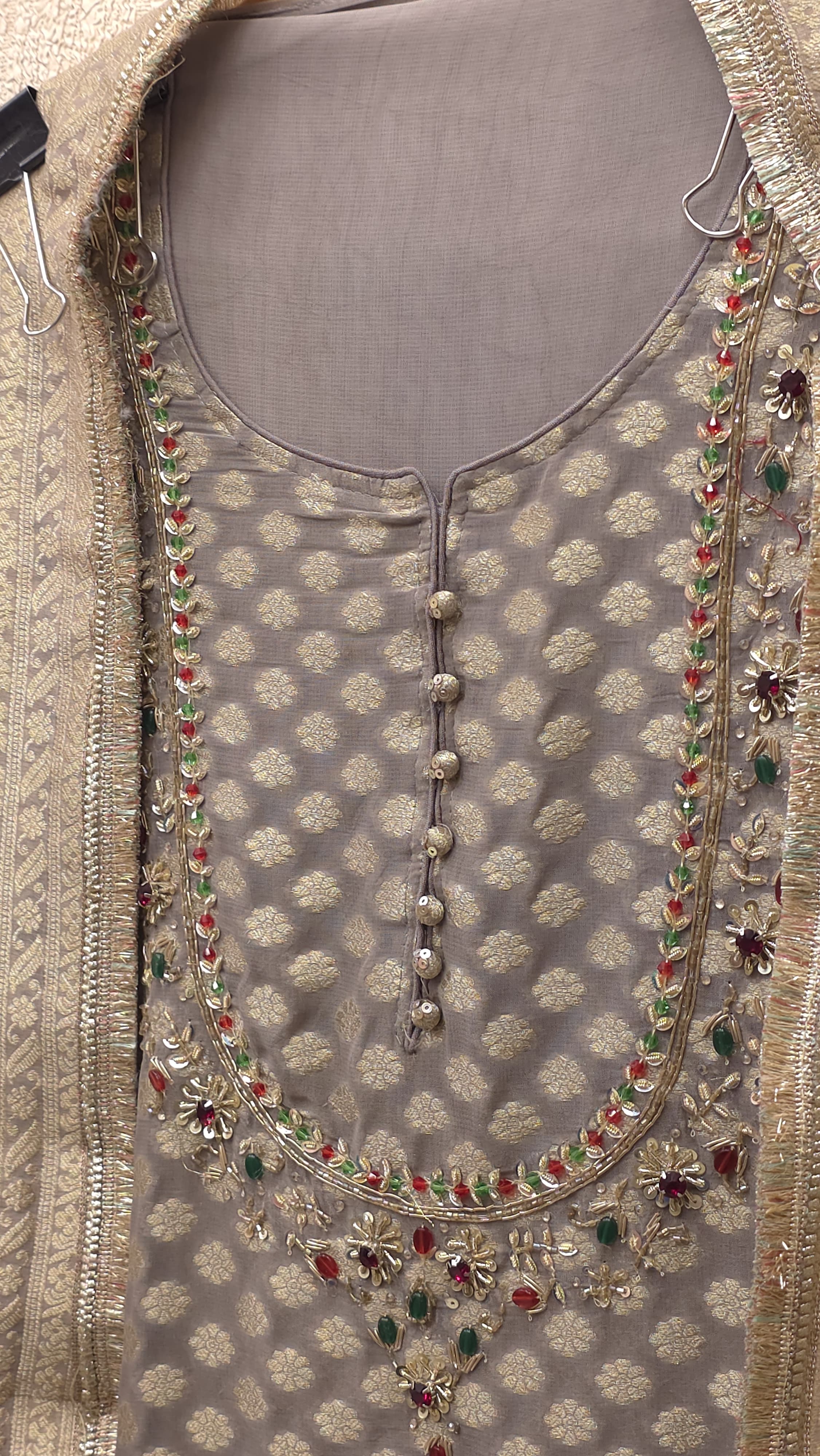 Banarasi Khaddi Georgette Suit 2.O - Jewel Embroidery