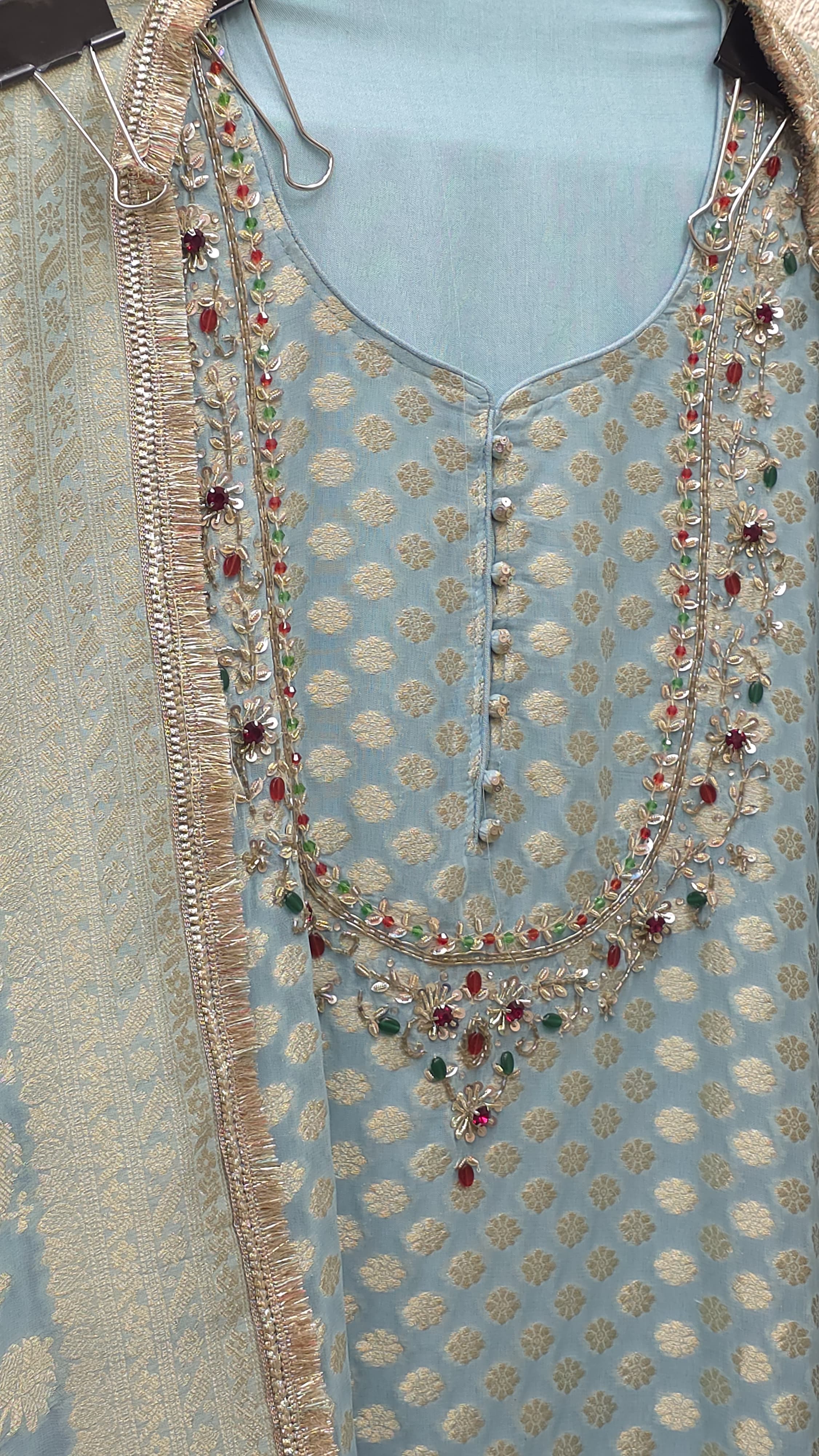 Banarasi Khaddi Georgette Suit 2.O - Jewel Embroidery