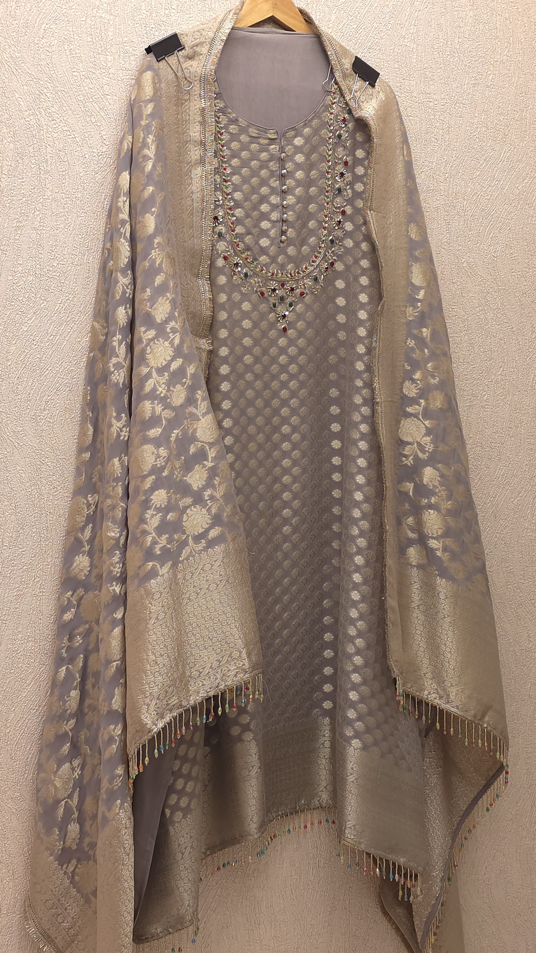 Banarasi Khaddi Georgette Suit 2.O - Jewel Embroidery
