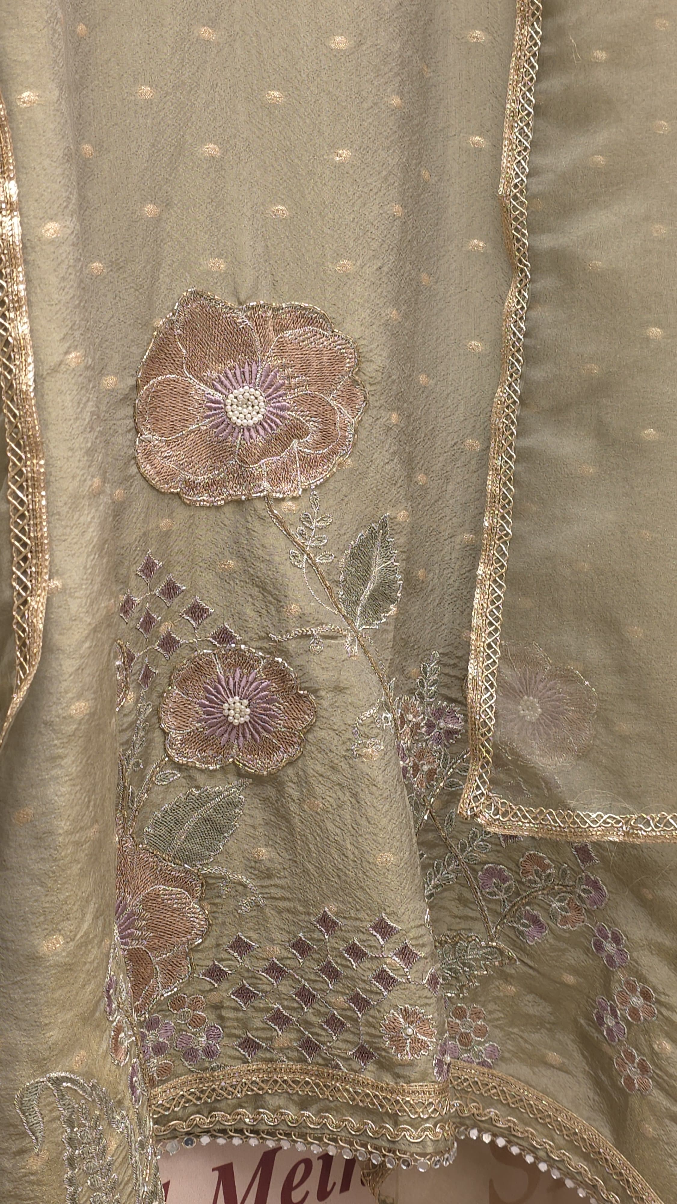 Formal Banarasi Tissue Embroidered Suit