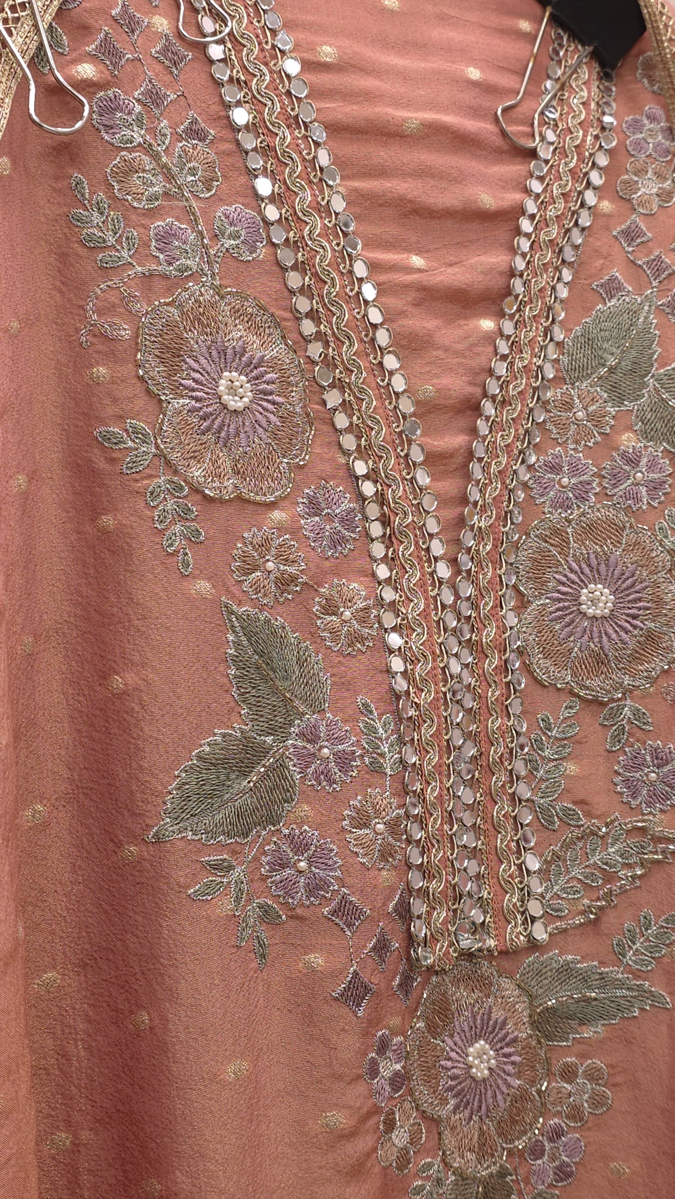 Formal Banarasi Tissue Embroidered Suit