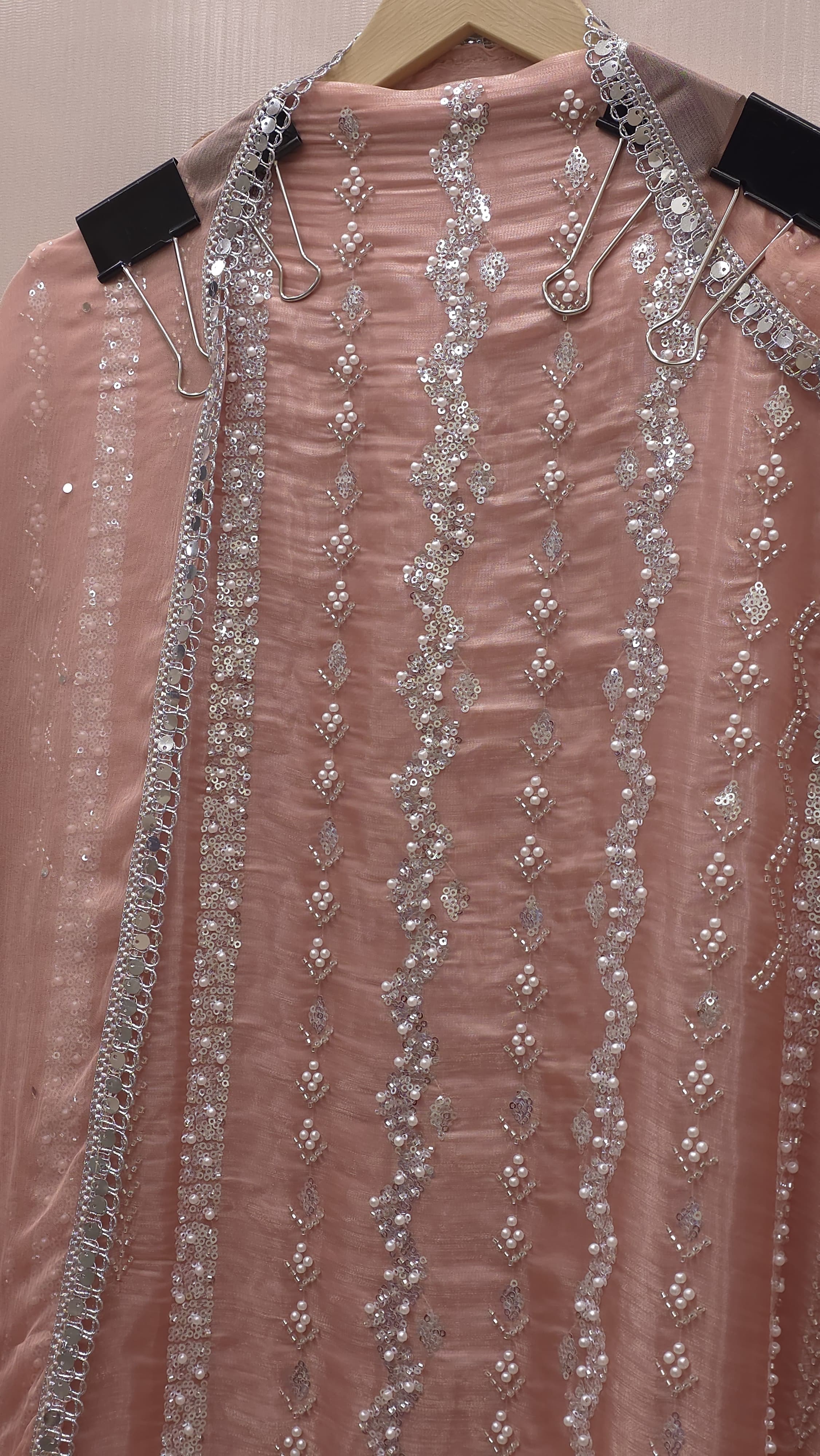 Indo-Western Suit Platinum Embroidered
