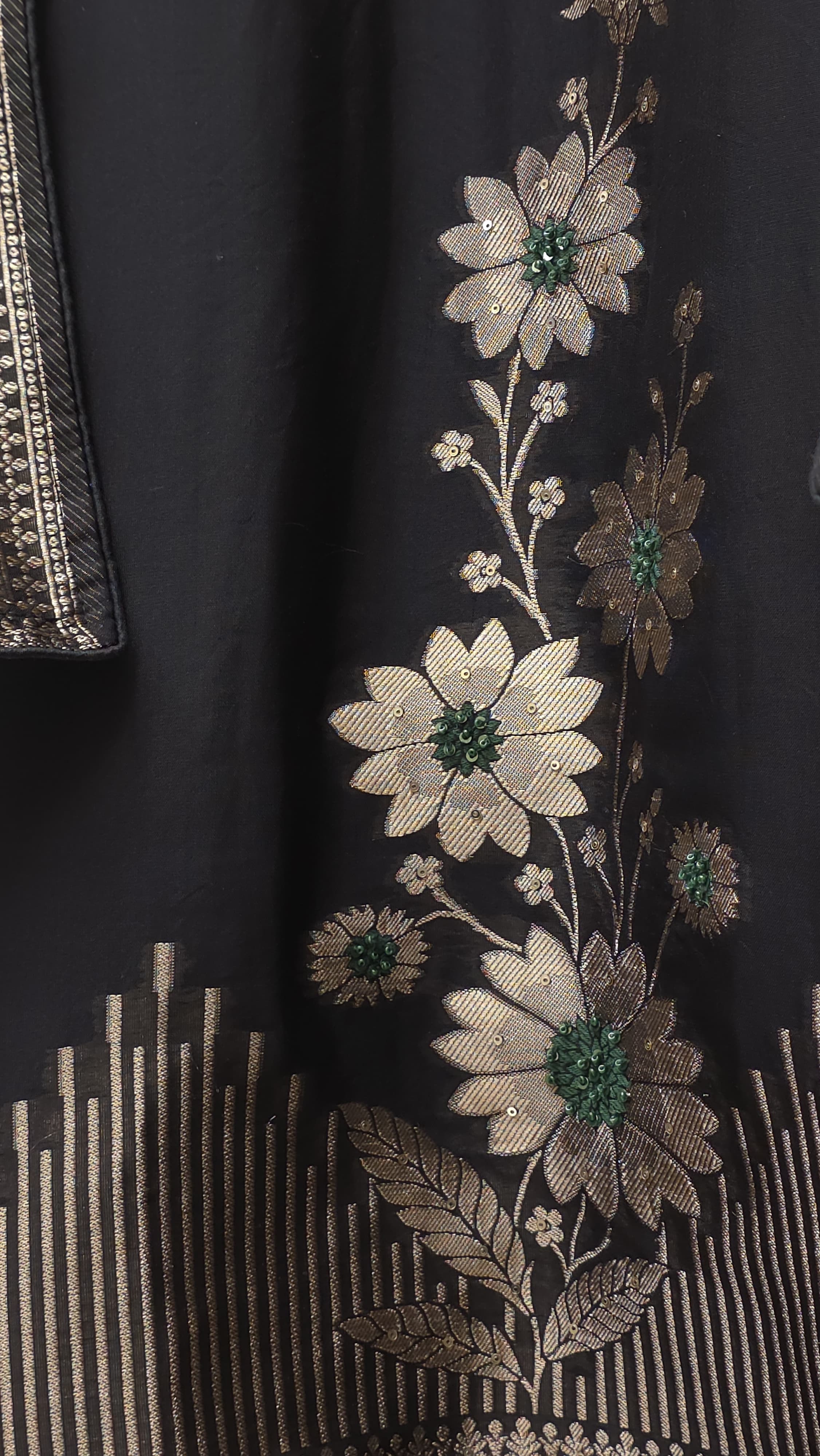 Black Kanjivaram Silk Suit