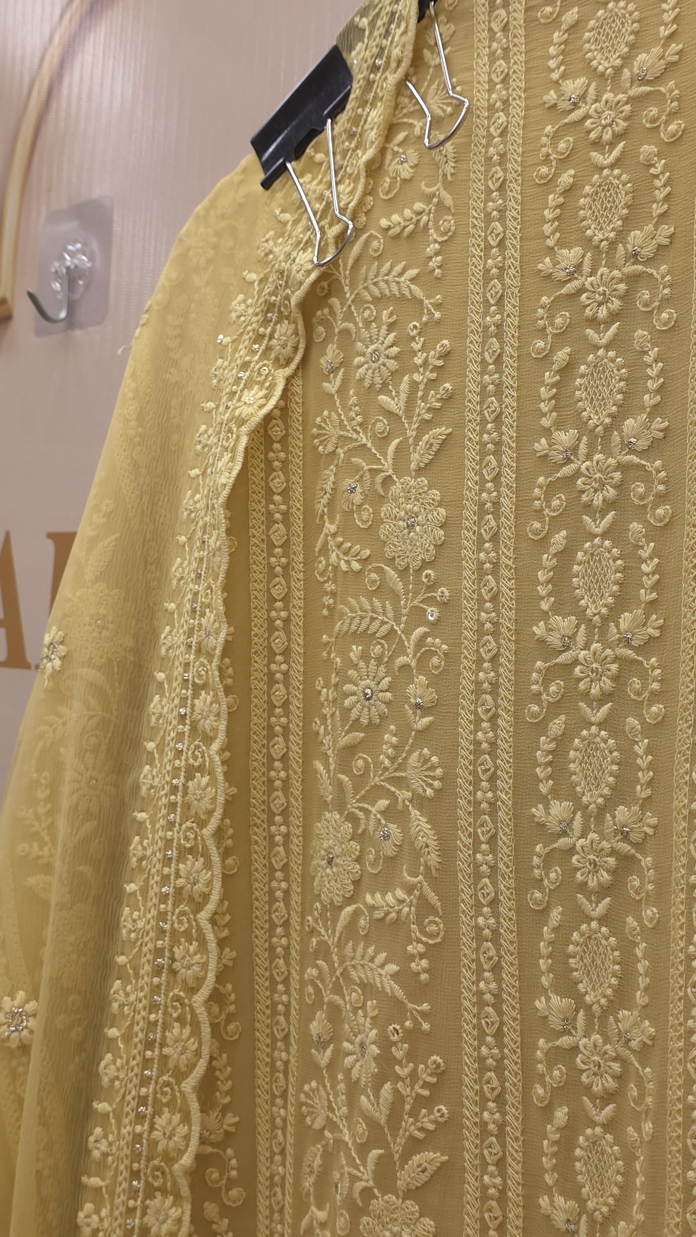Fine Georgette Lucknowi Suit with Pure Chiffon Dupatta